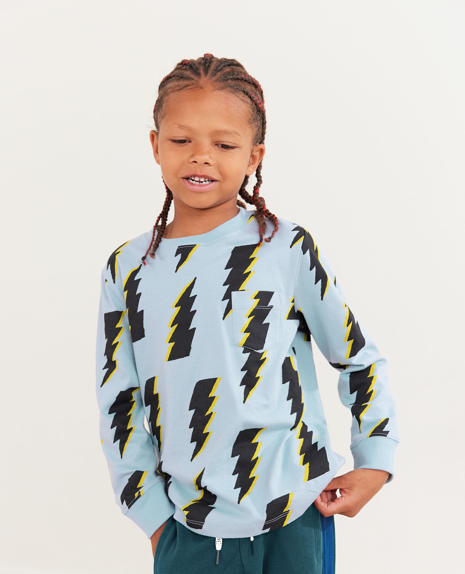 Print Pocket Tee In Cotton Jersey