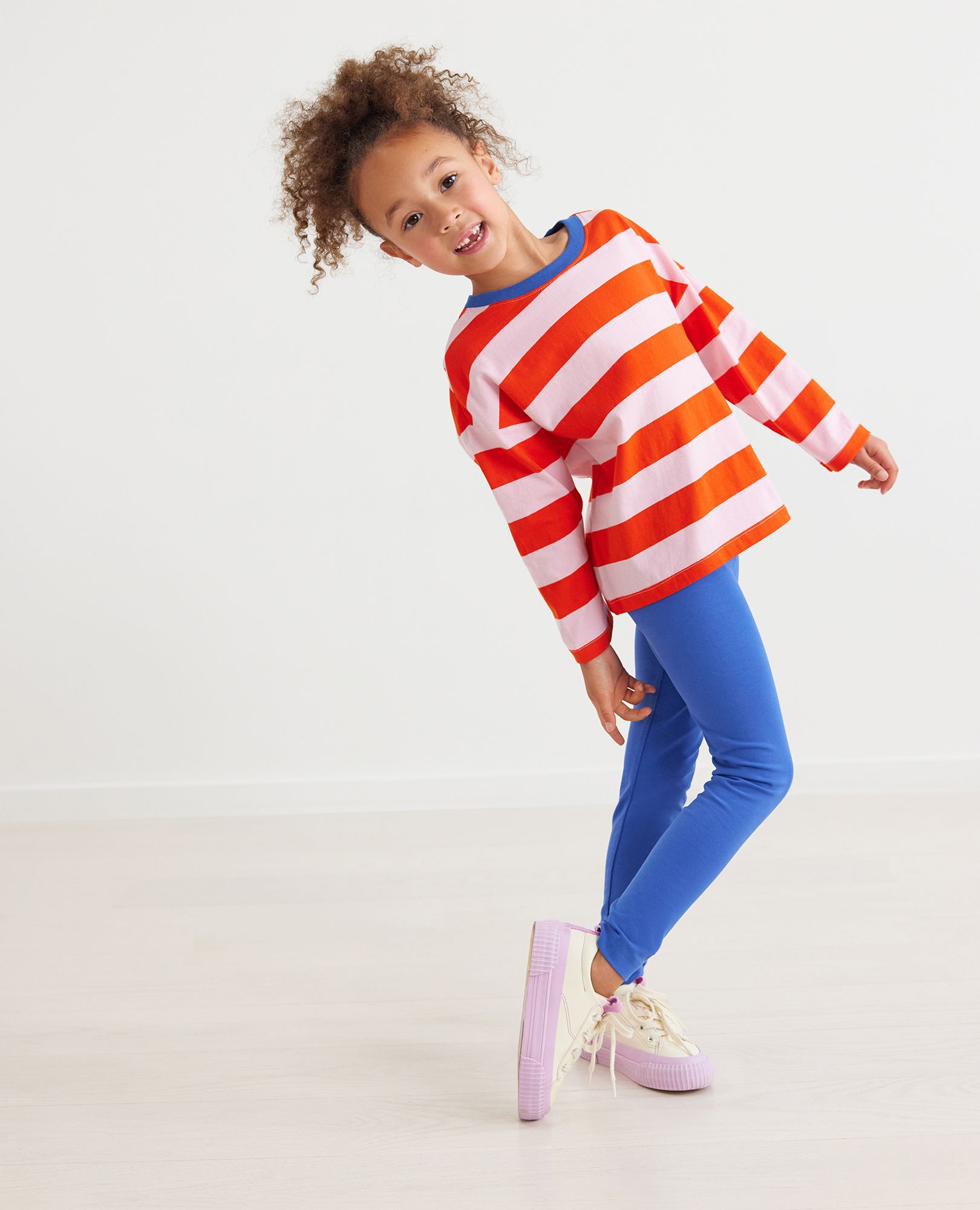 Striped Long Sleeve Boxy Tee