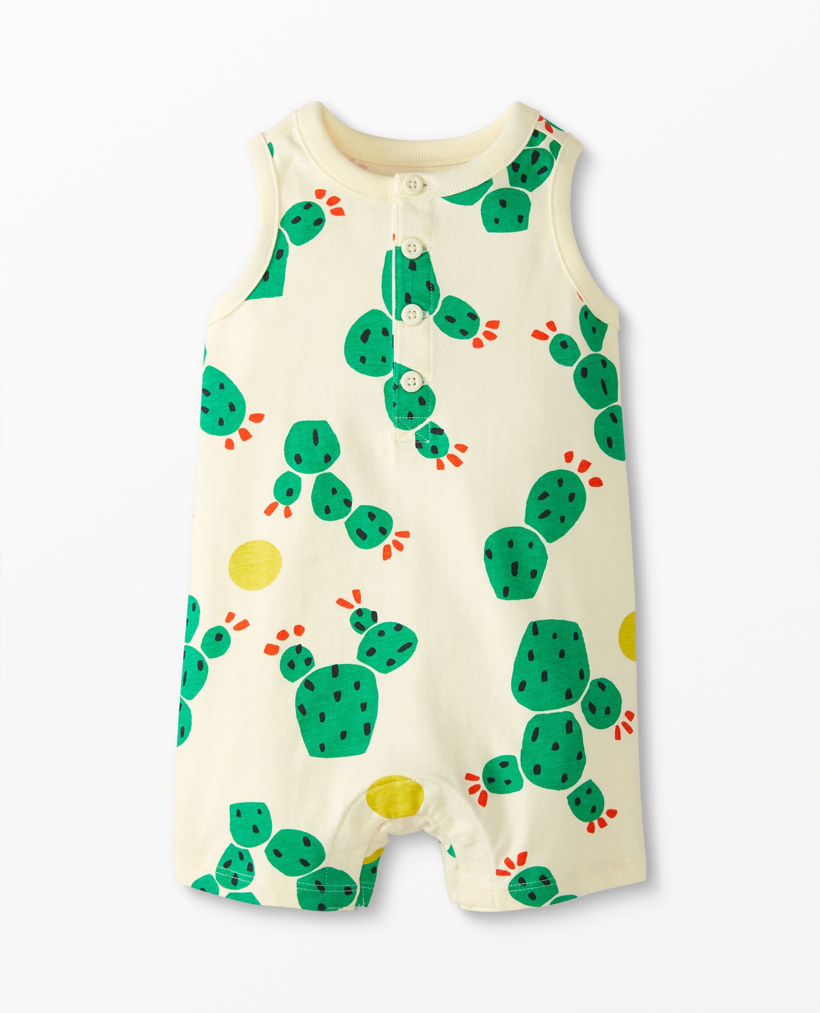 Baby Print Sleeveless Shortie Romper