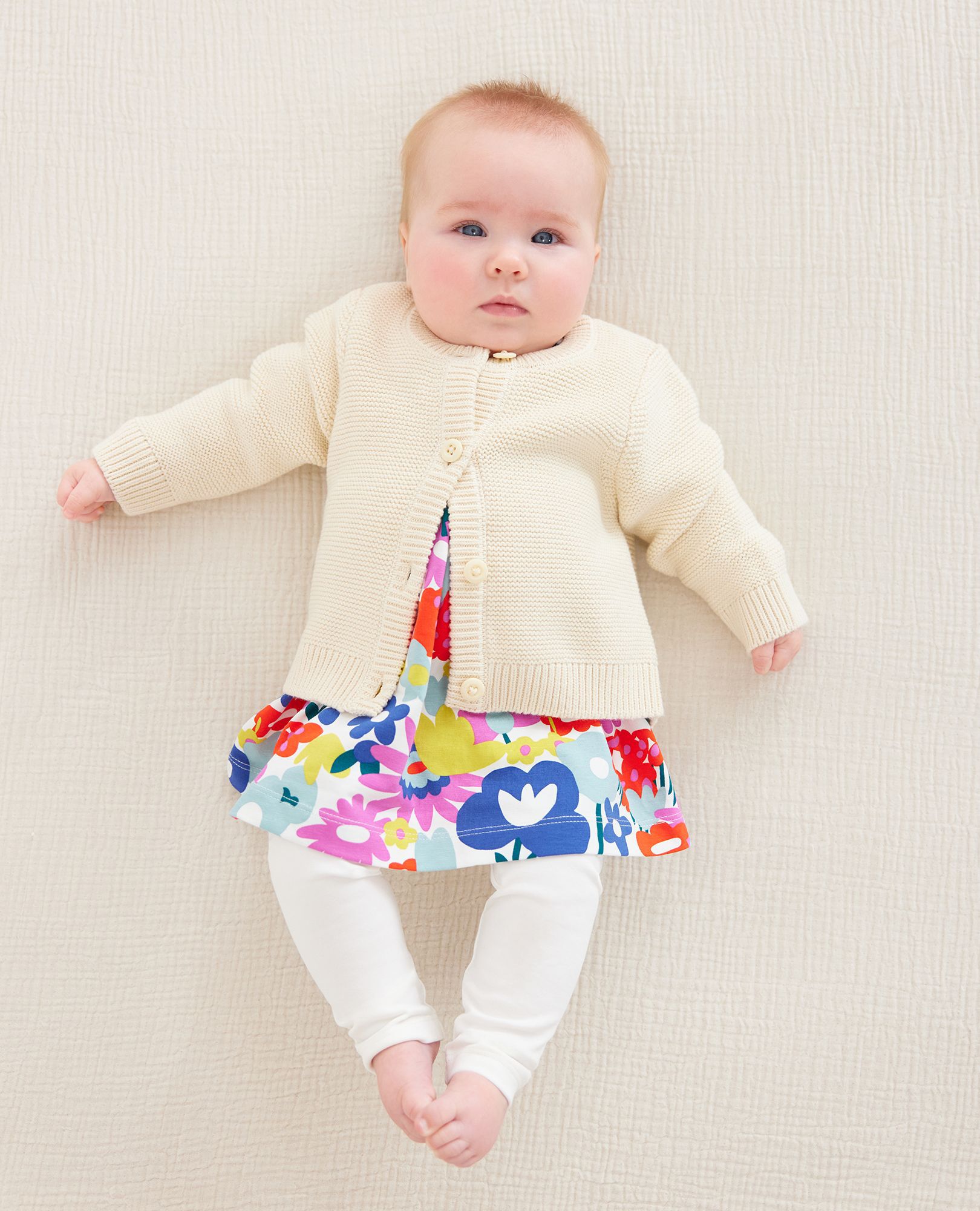 Baby Cardigan In Combed Cotton