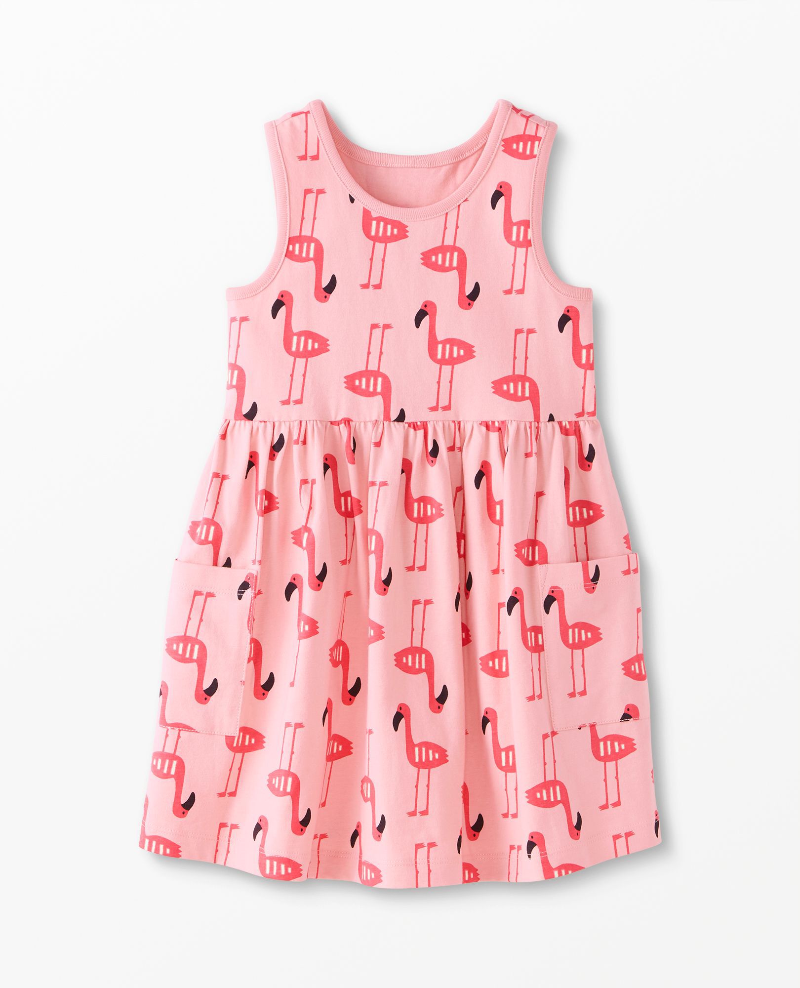 Sleeveless Print Pocket Dress