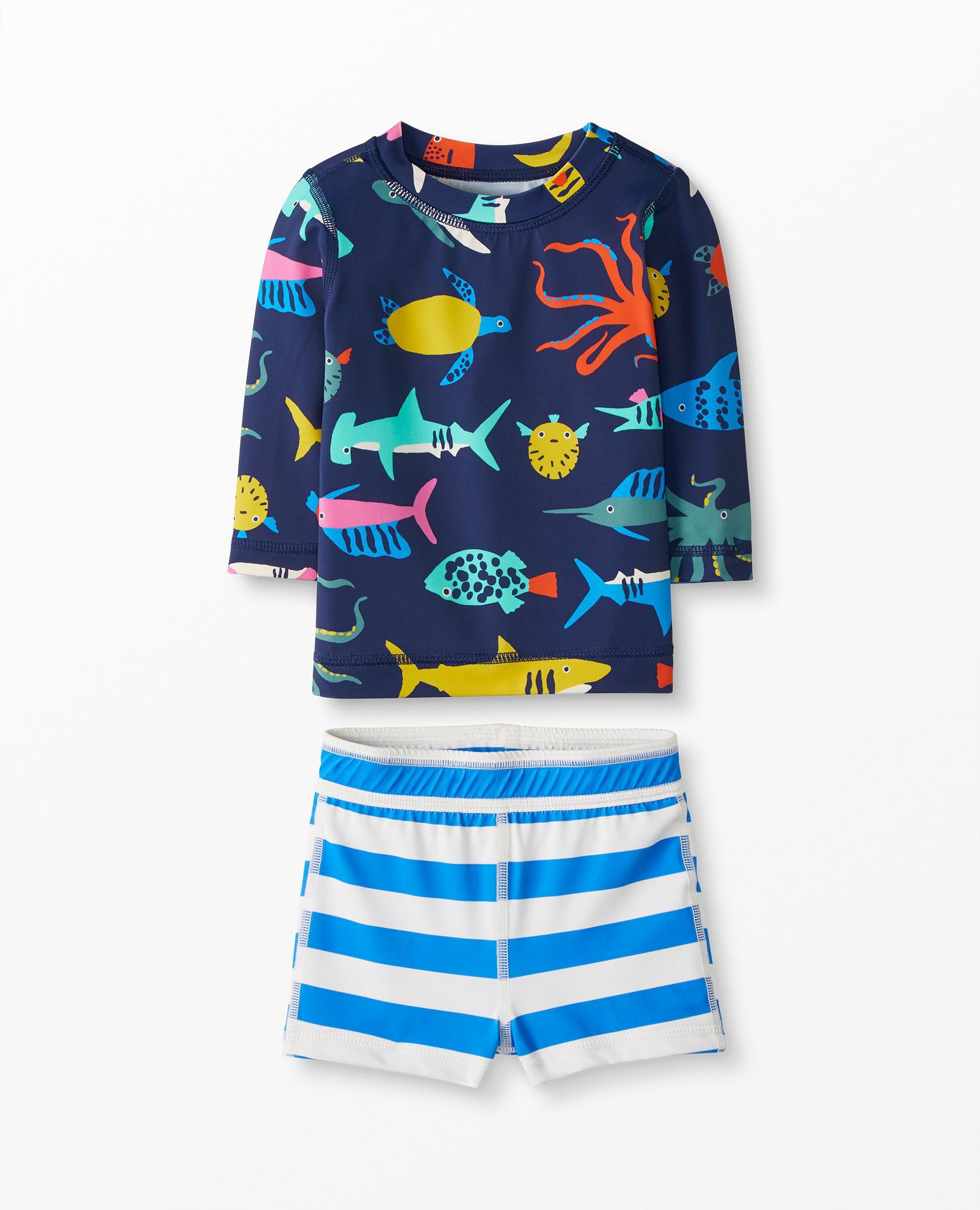 Baby Rash Guard Top & Swim Shorts Set