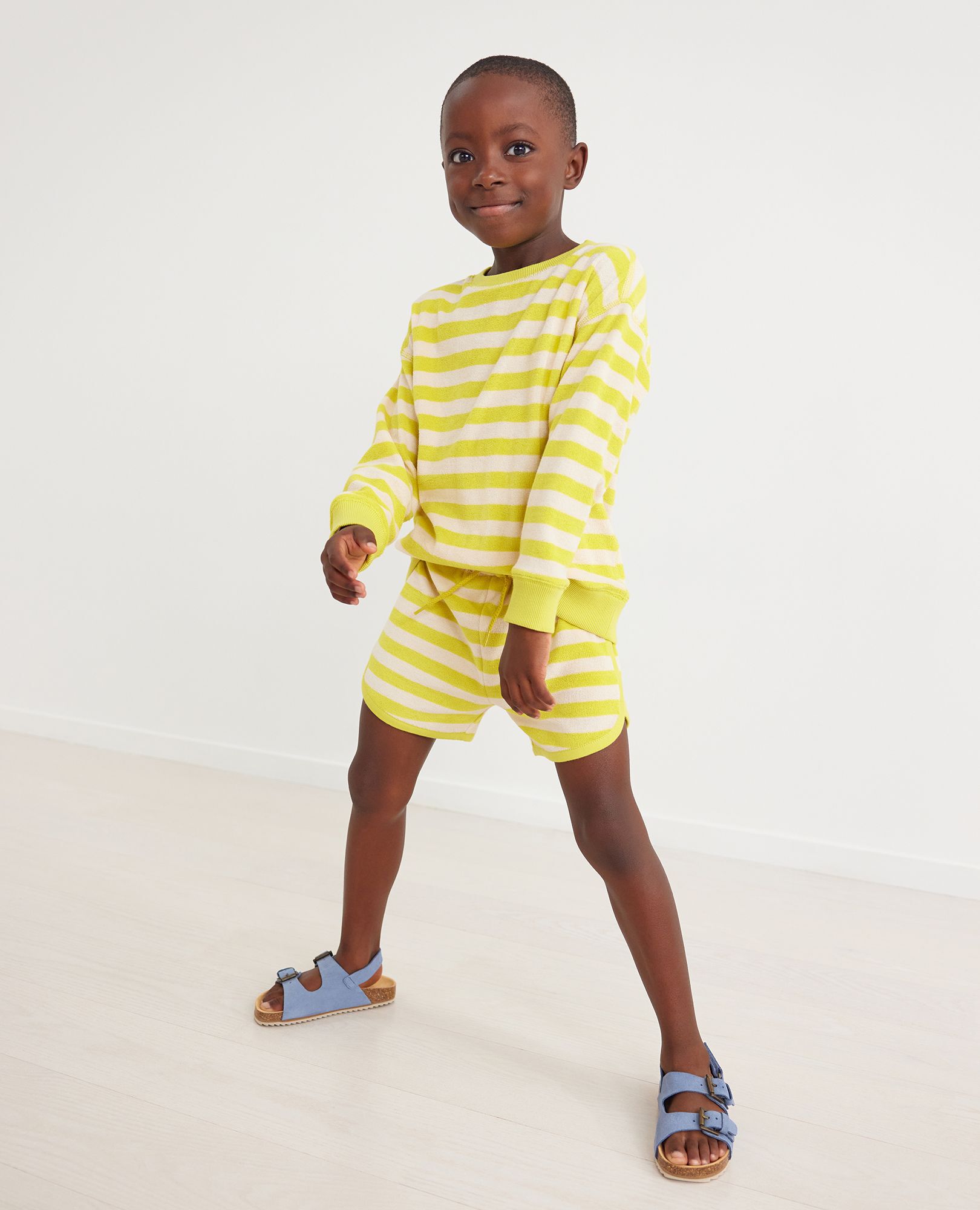 Striped Loop Terry Shorts