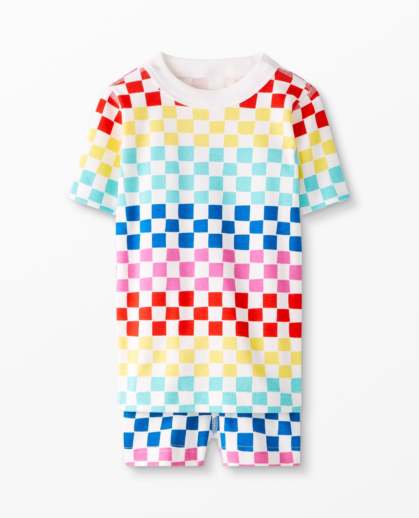 Rainbow Short John Pajama Set