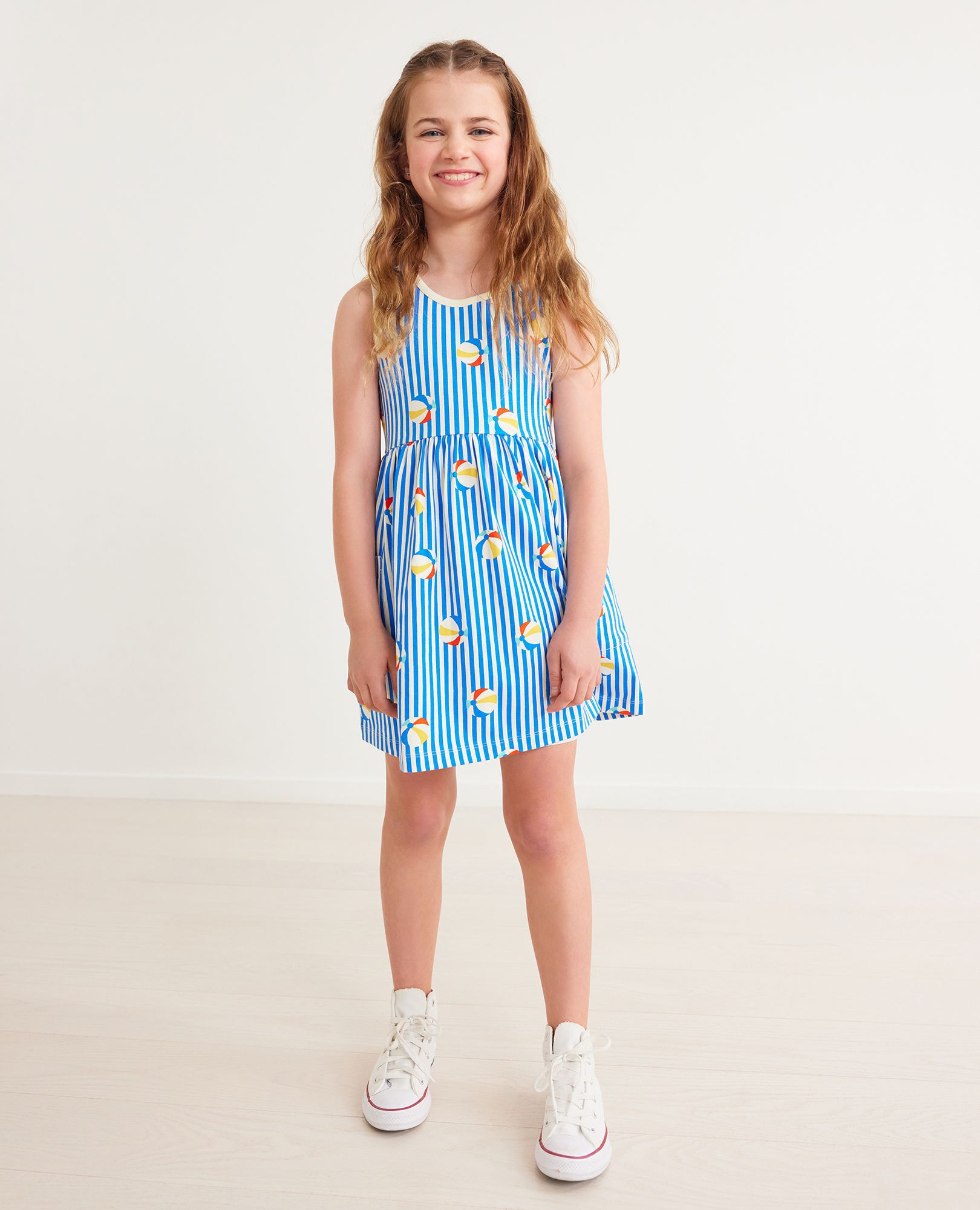Sleeveless Print Pocket Dress
