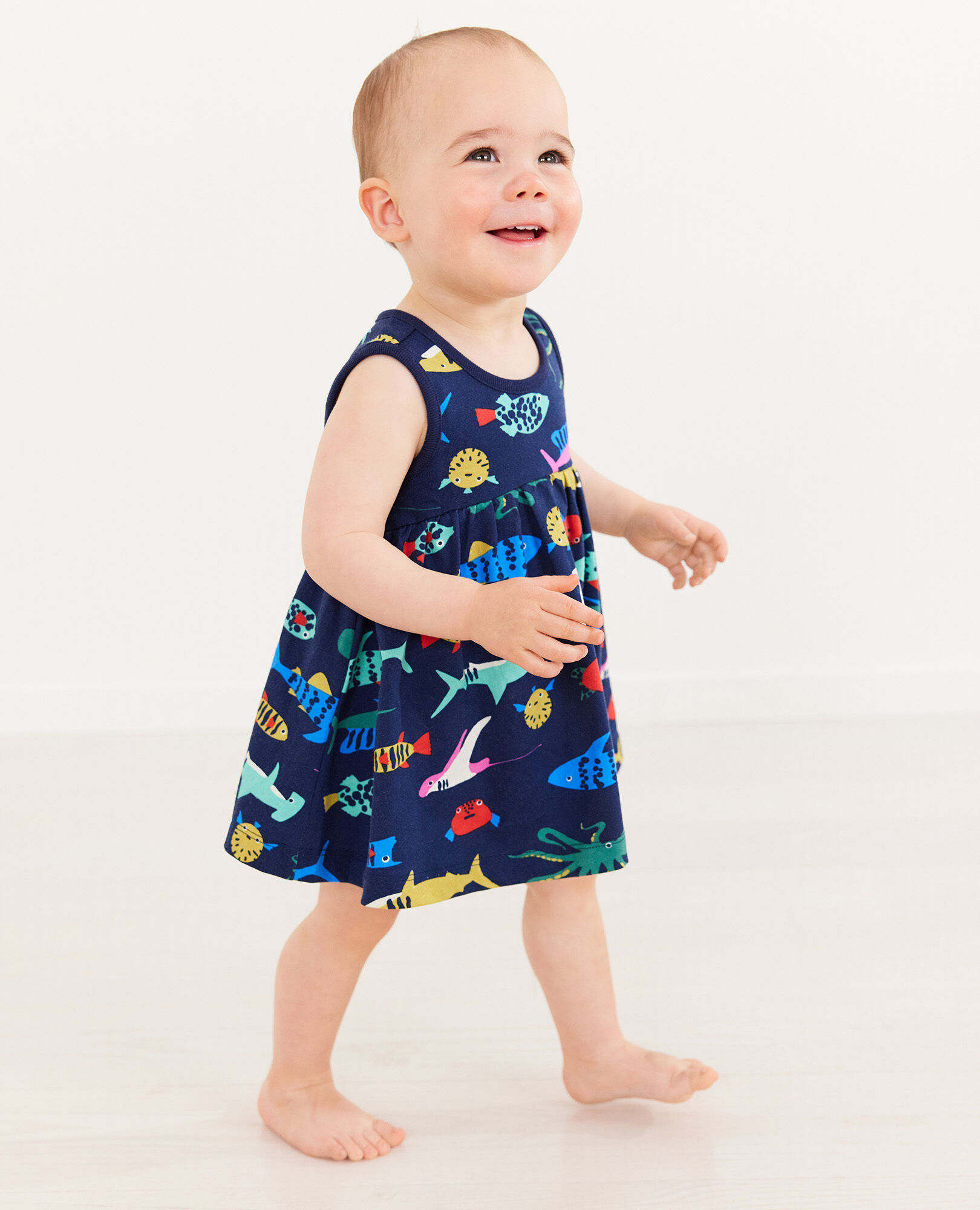 Baby Print Dress & Bloomer Set