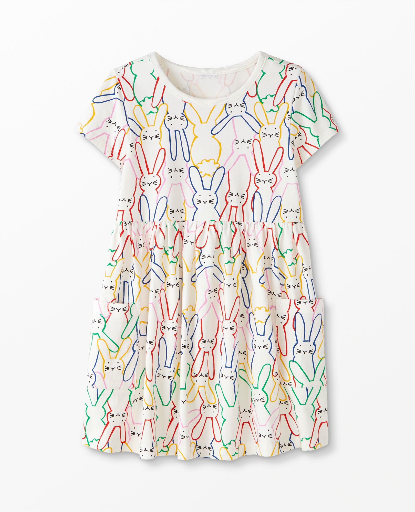 Easter Print Pocket Dress