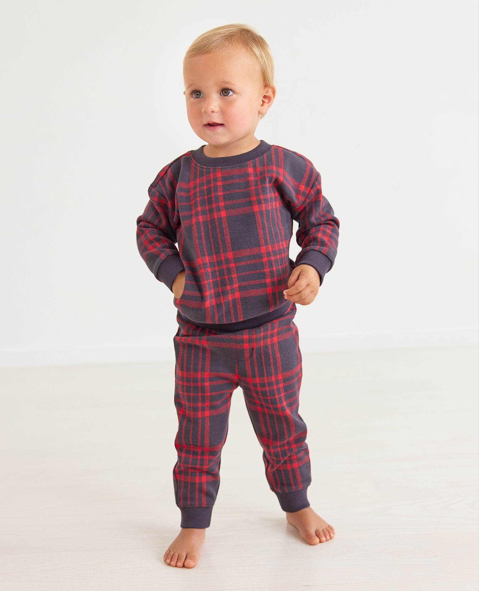 Baby Plaid Knit Top