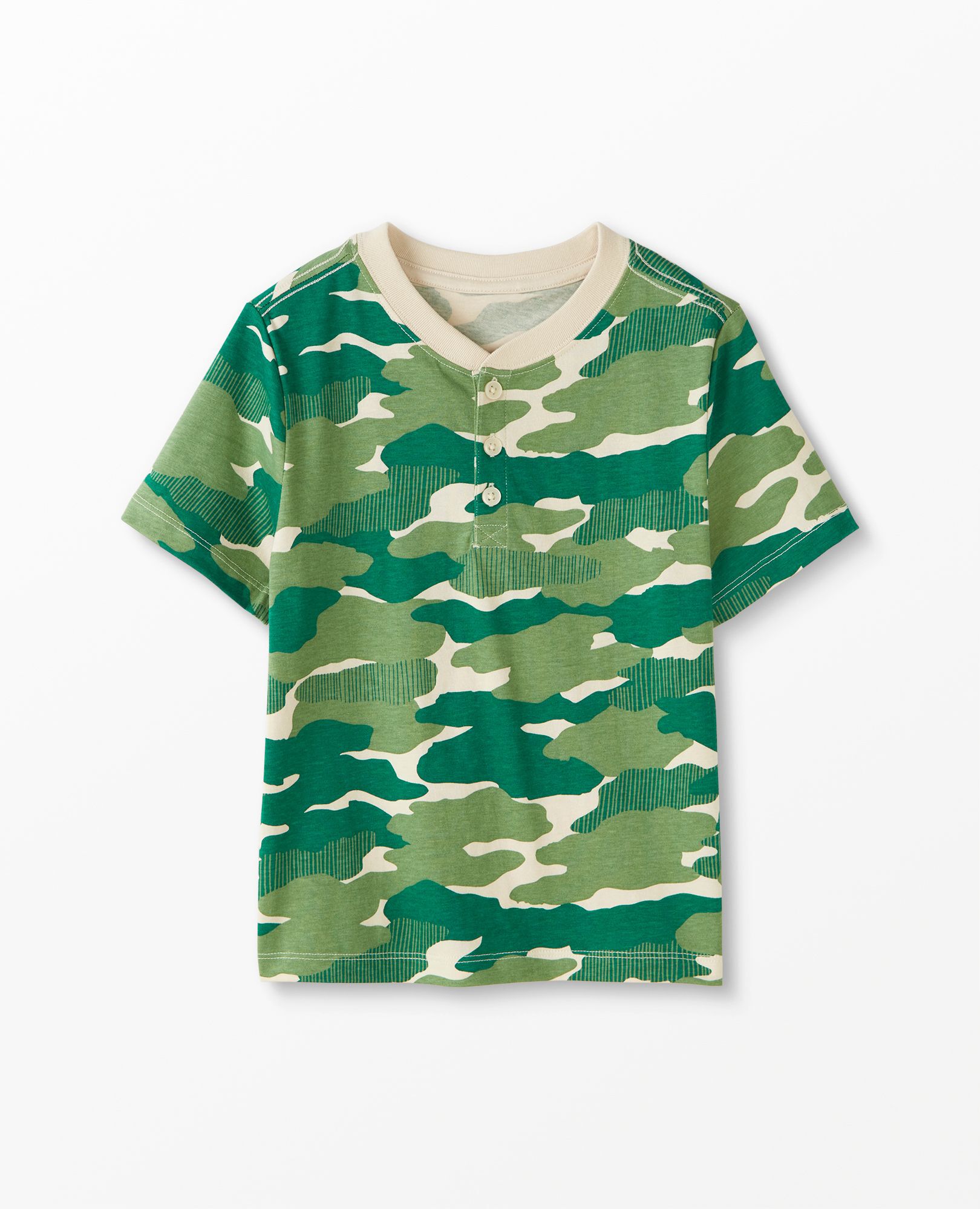 Camo Henley Tee