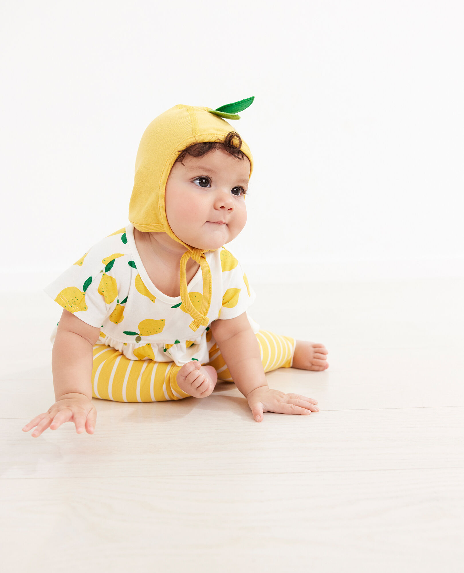 Baby Lemon Pilot Cap In Organic Cotton