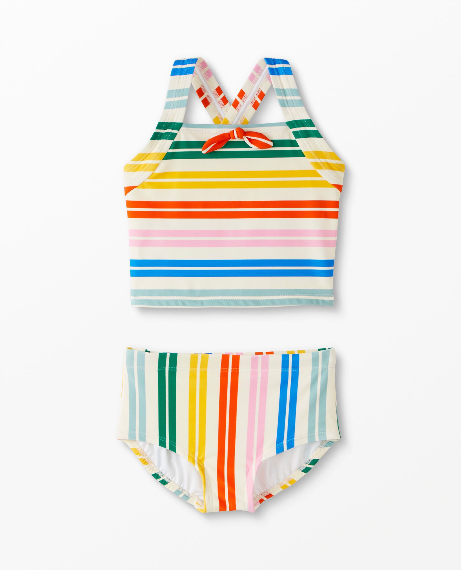 Rainbow Stripe Two Piece Swimsuit