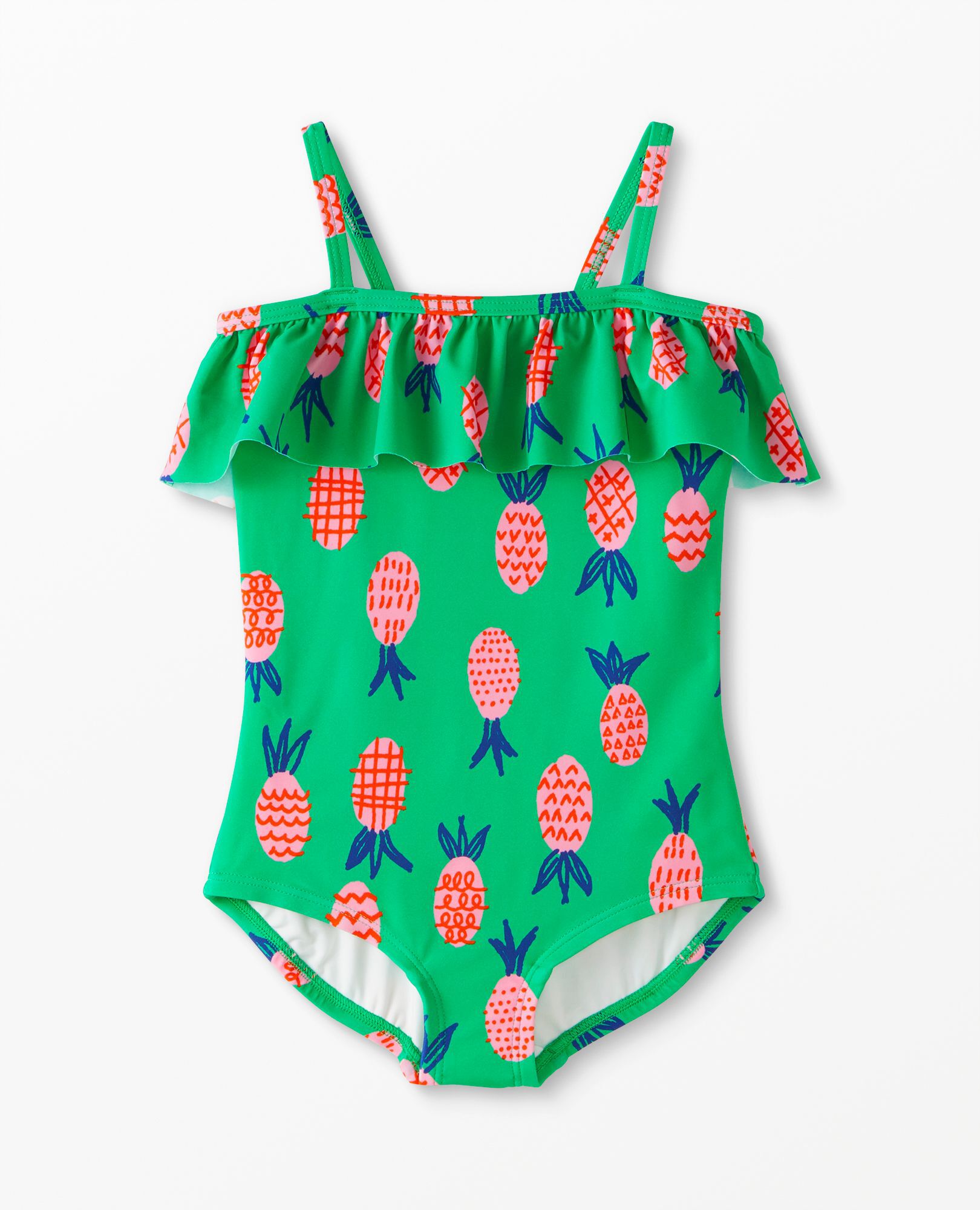 Print Ruffle One Piece Swimsuit