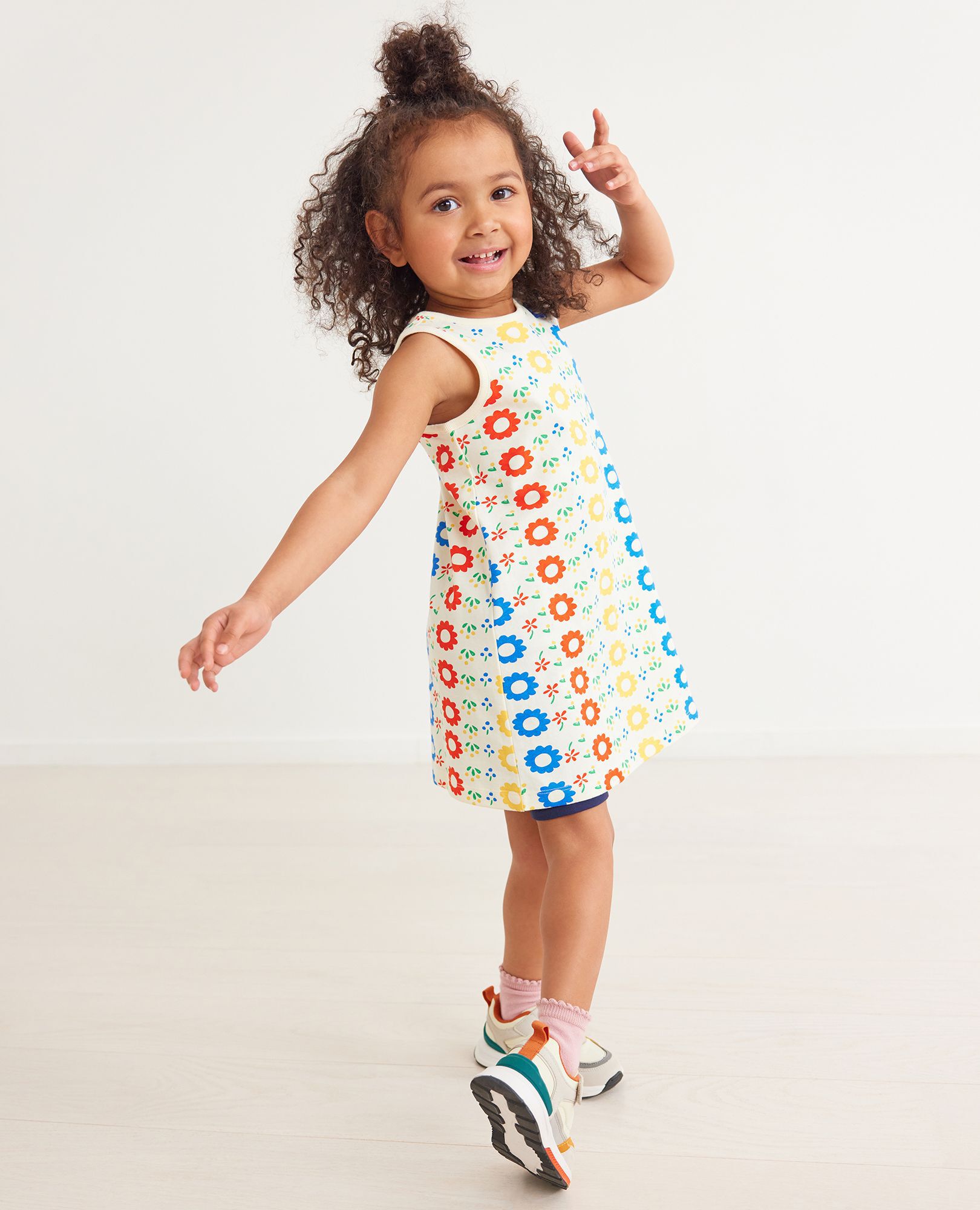Sleeveless Print Tank Dress