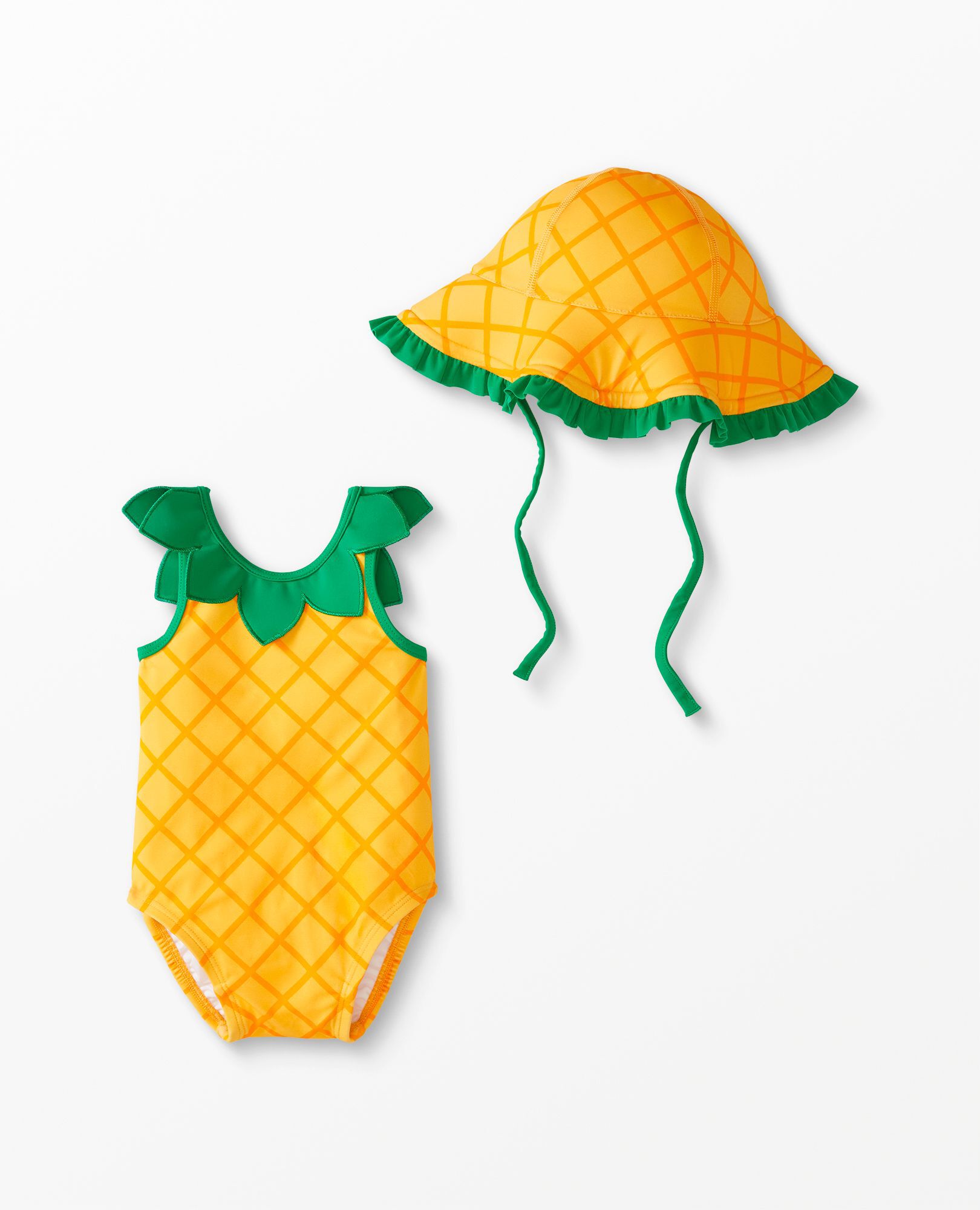 Baby One Piece Swimsuit & Sun Hat Set