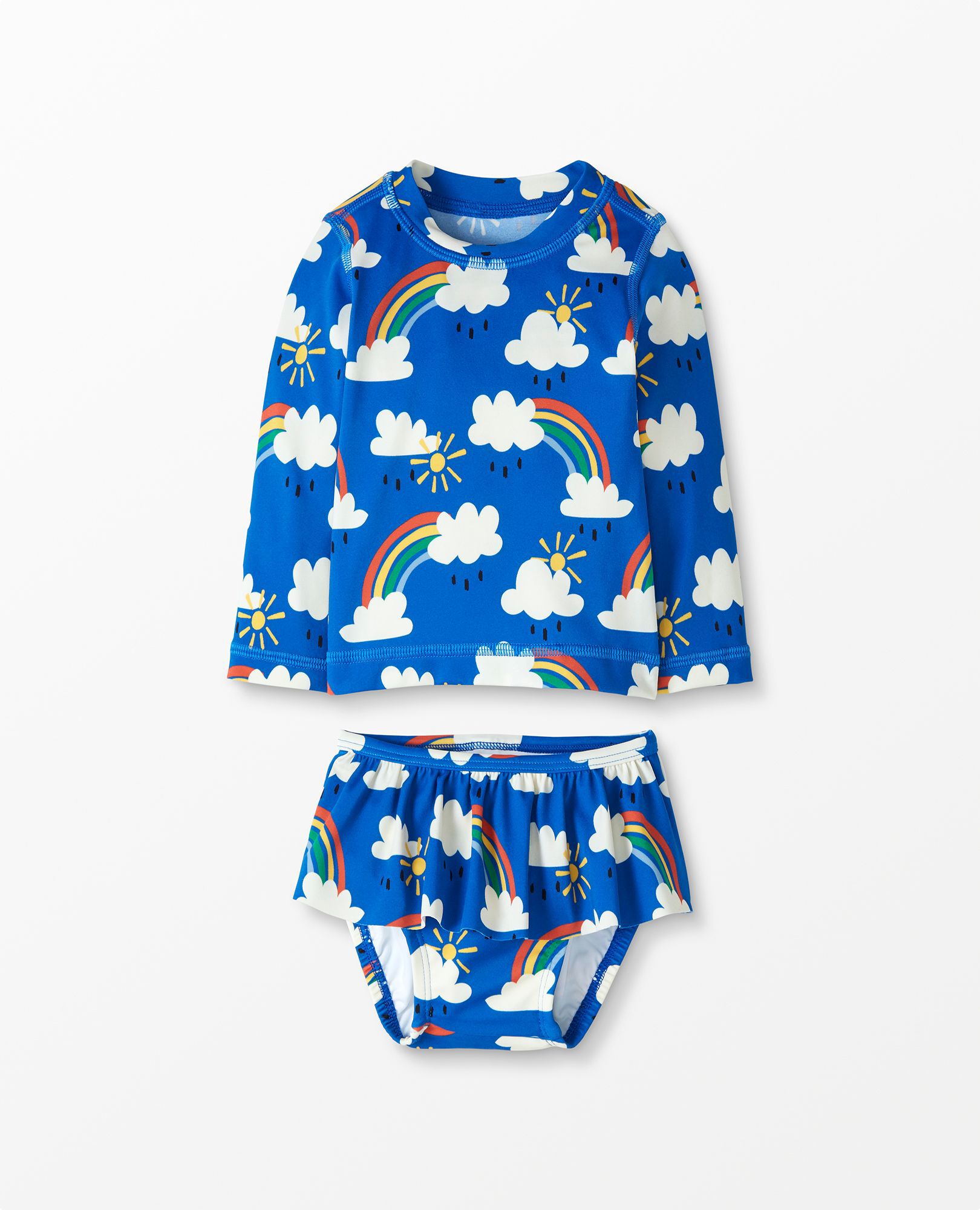 Baby Rash Guard & Skirted Bikini Bottom Set