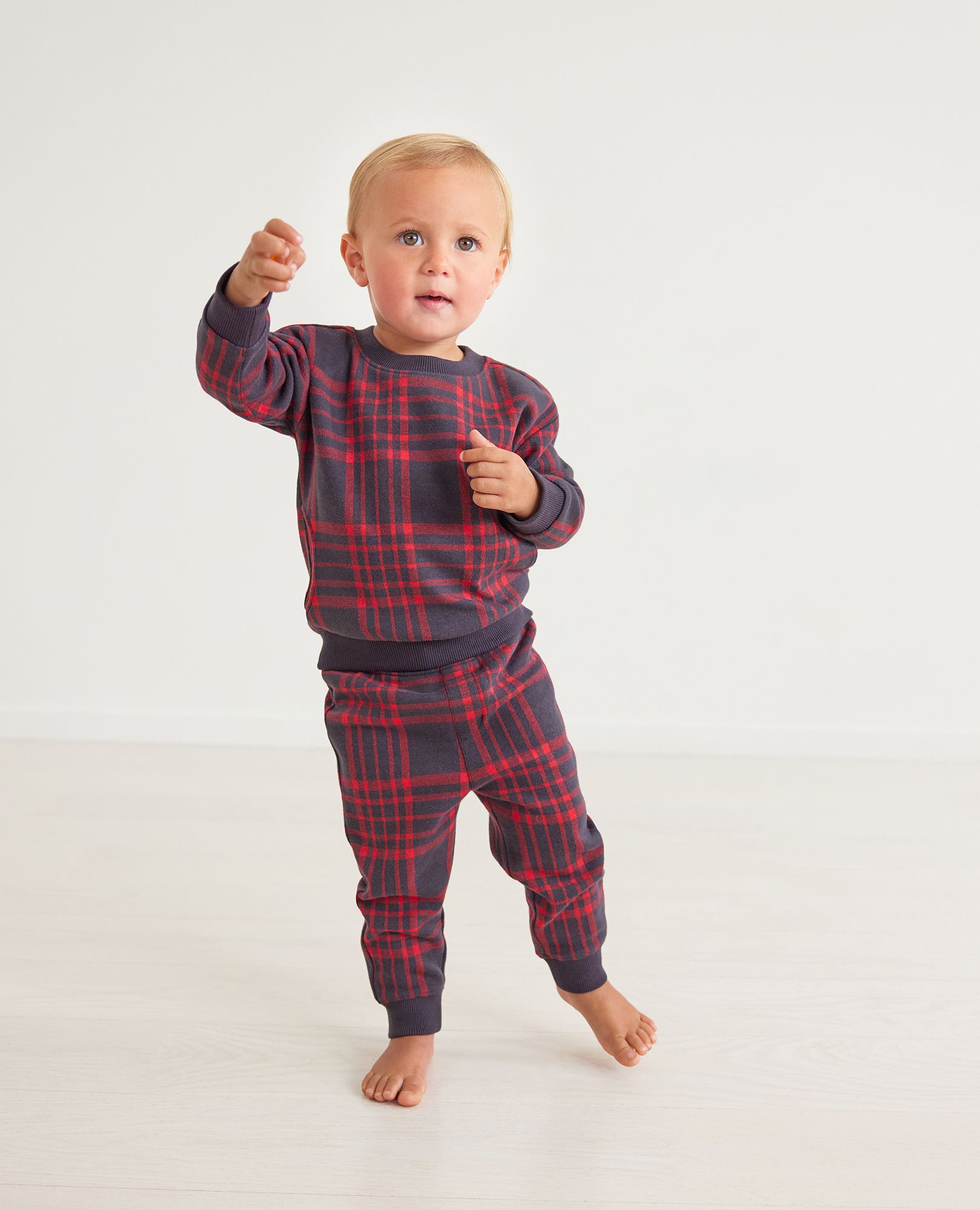 Baby Plaid Knit Pant
