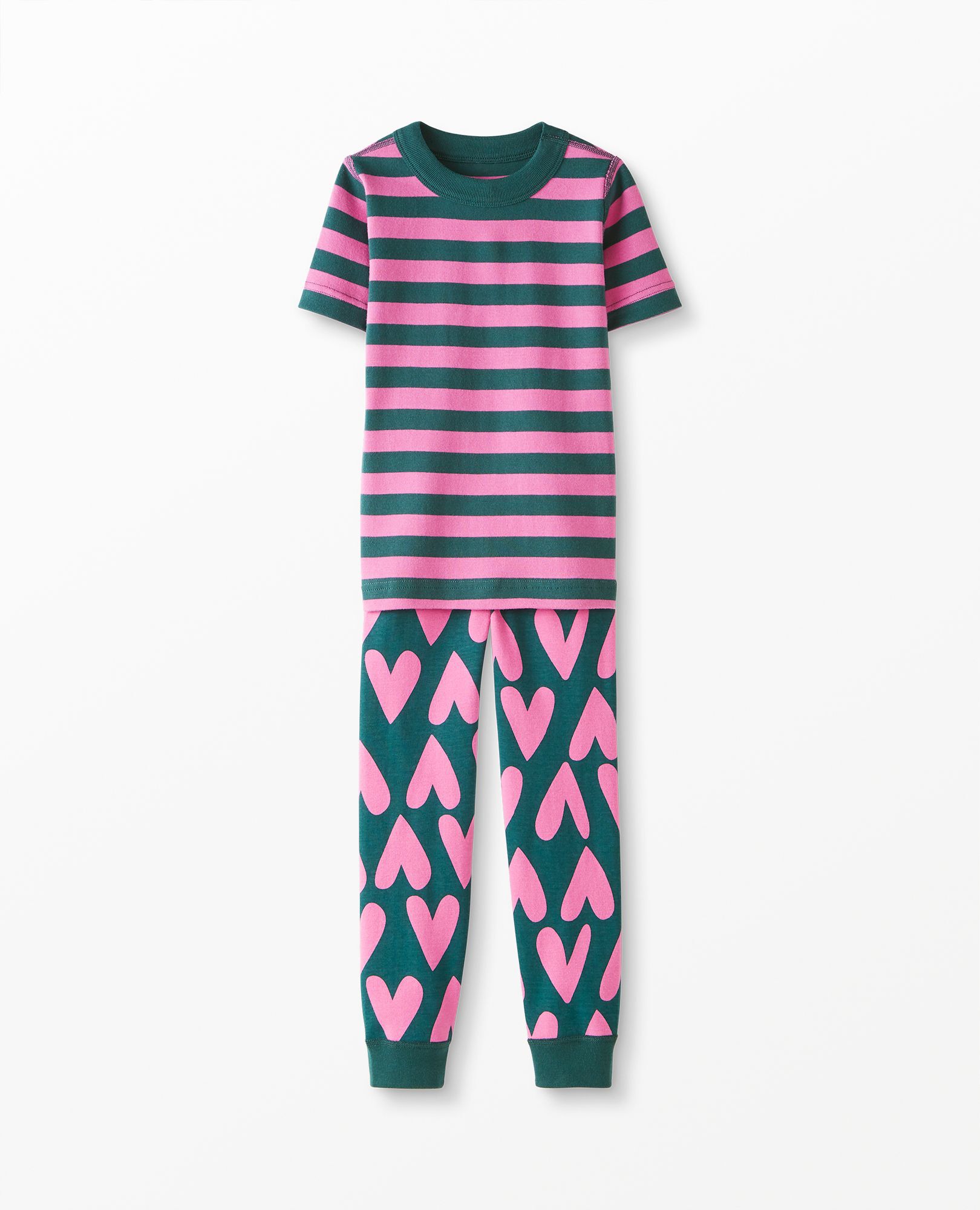 Short Sleeve Long John Pajama Set