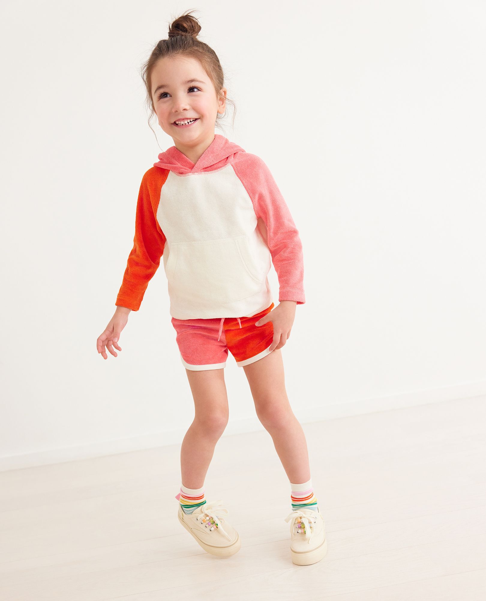 Colorblocked Loop Terry Shorts