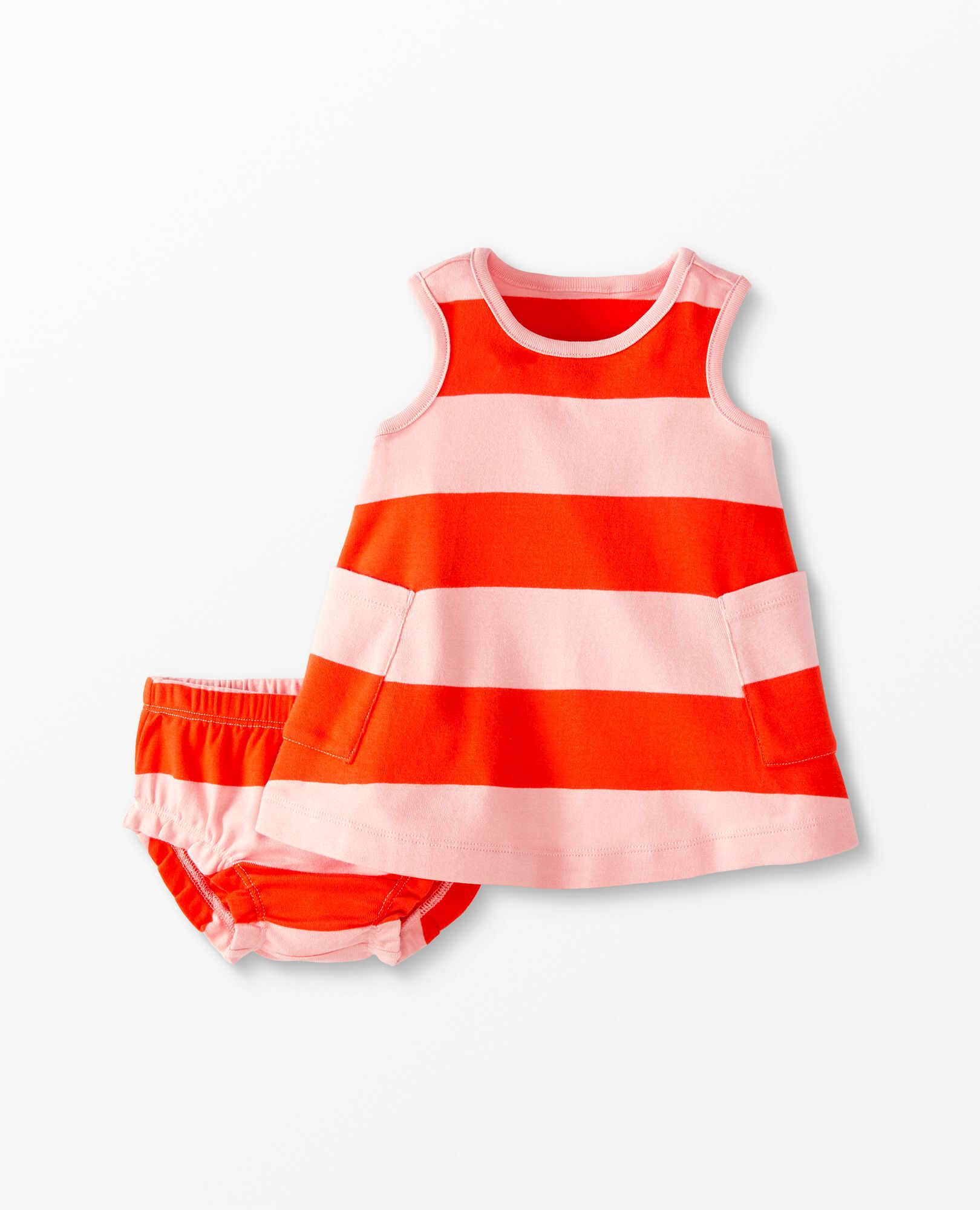 Baby Striped Pocket Dress & Bloomer Set