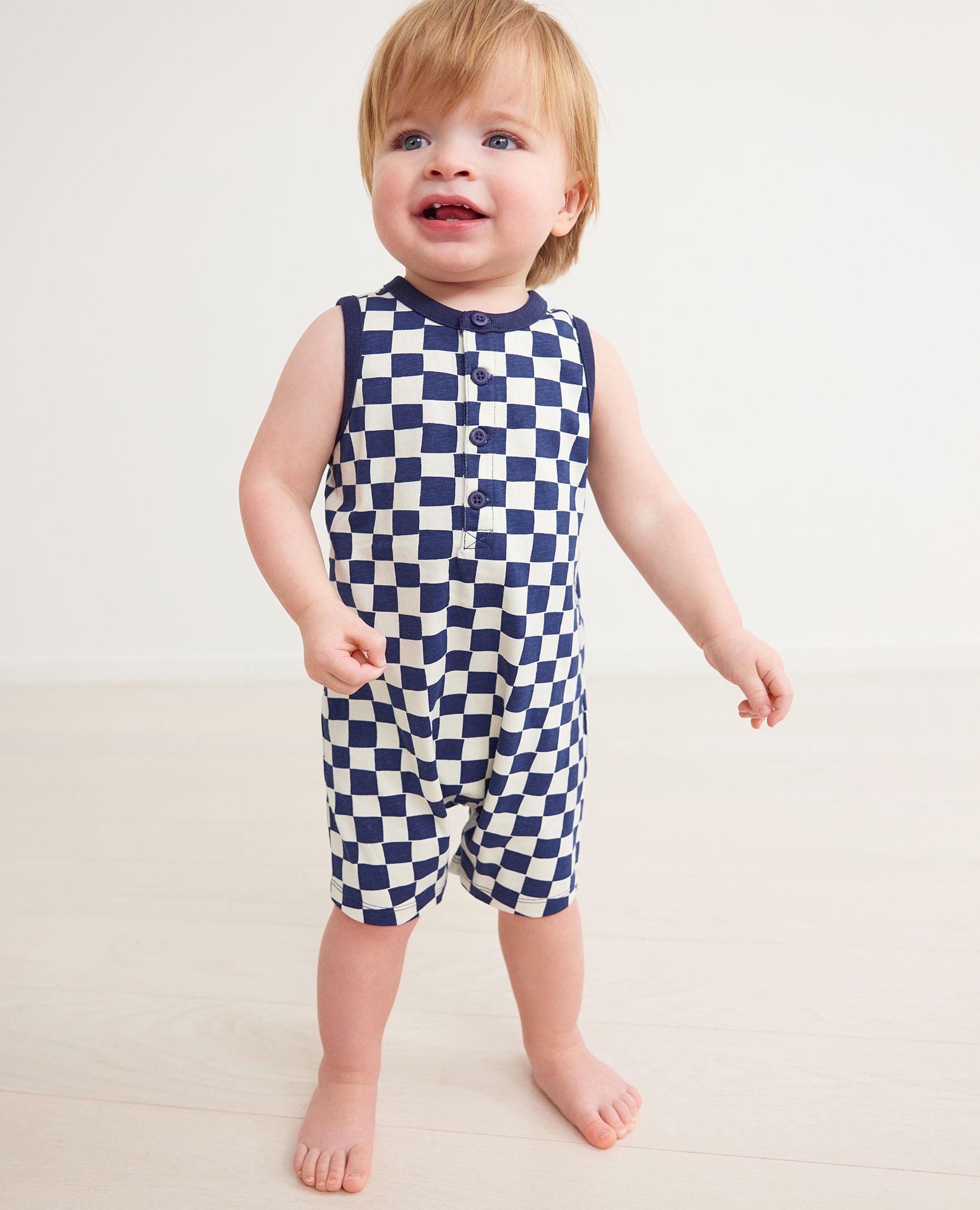 Baby Print Sleeveless Shortie Romper