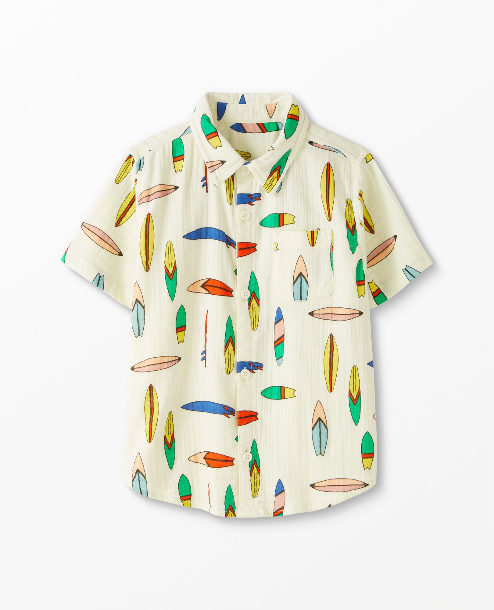 Muslin Short Sleeve Button Up