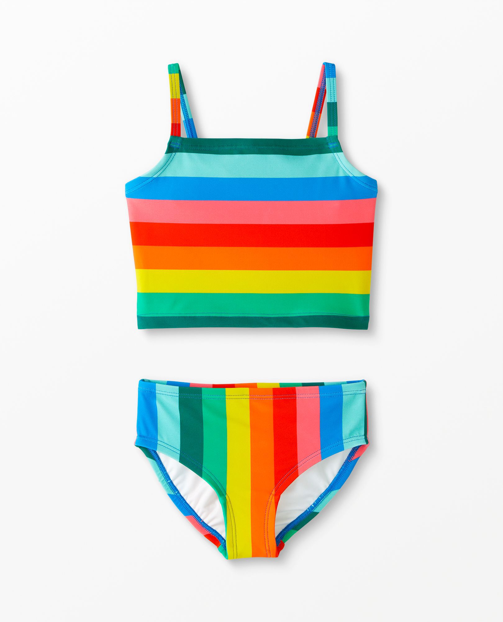 Rainbow Stripe Two Piece Swimsuit
