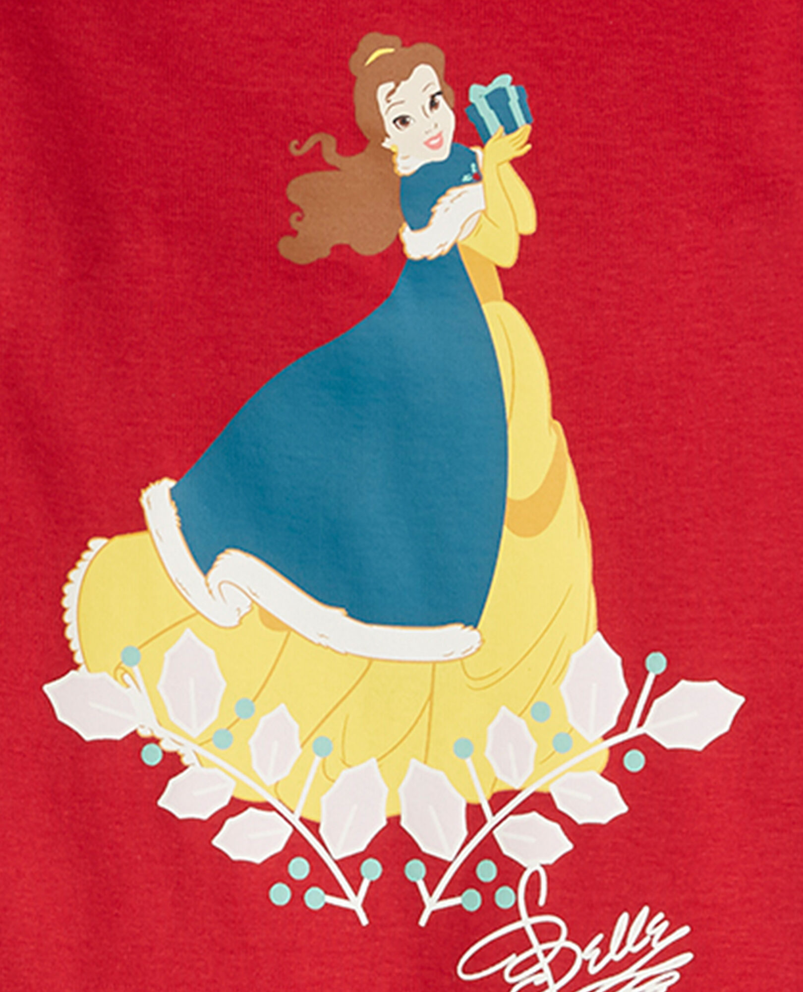 Disney Princess Holiday Long John Pajama Set