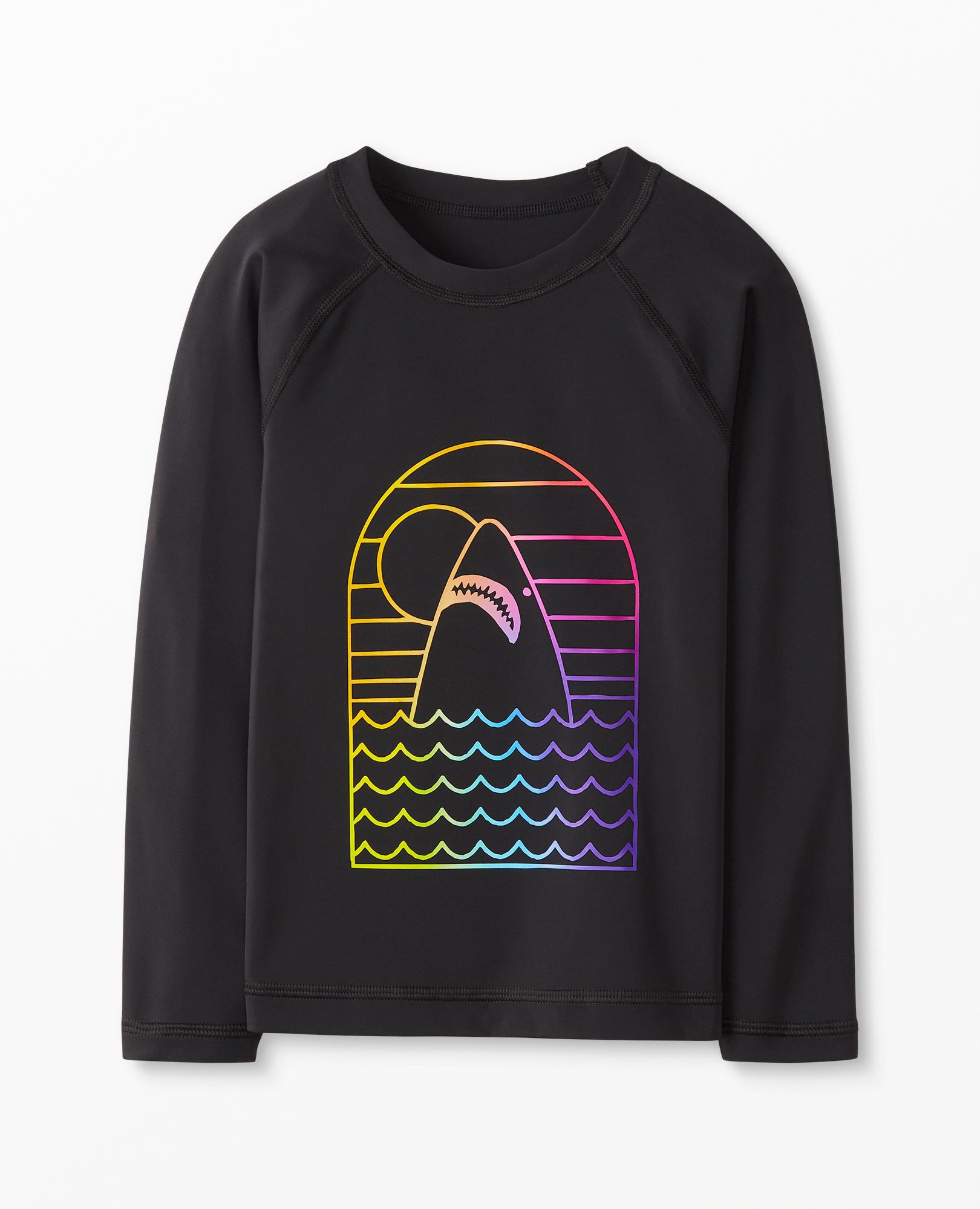 Graphic Long Sleeve Sunblock Rash Guard Top