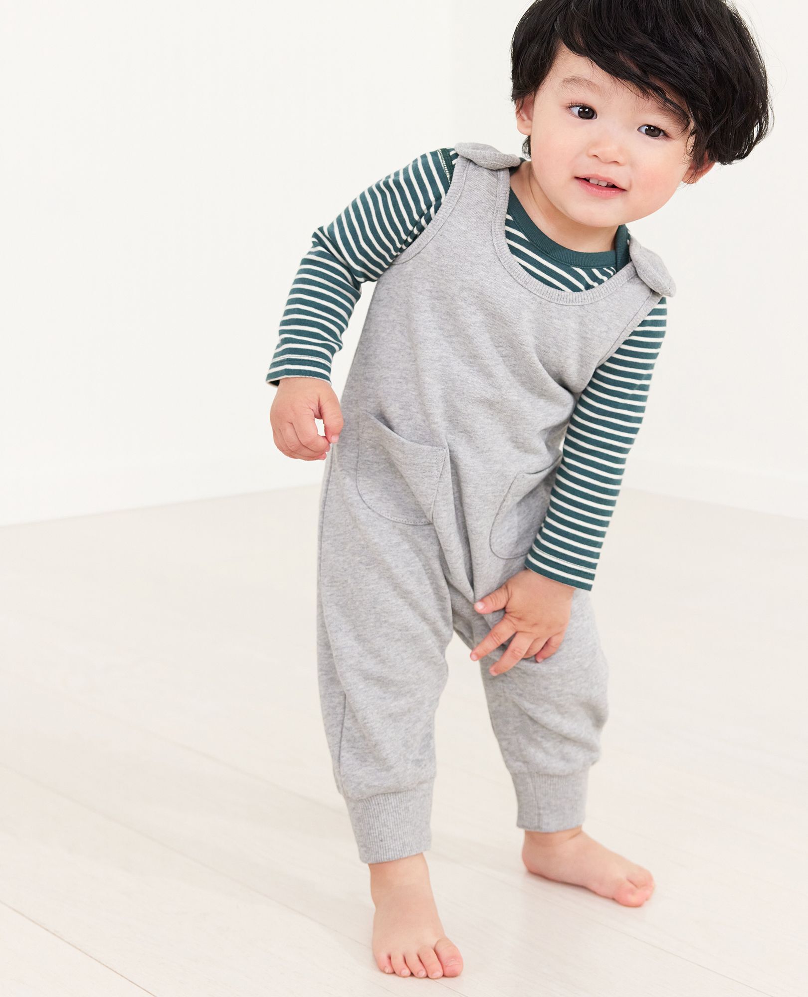 Baby Pocket Overalls In French Terry