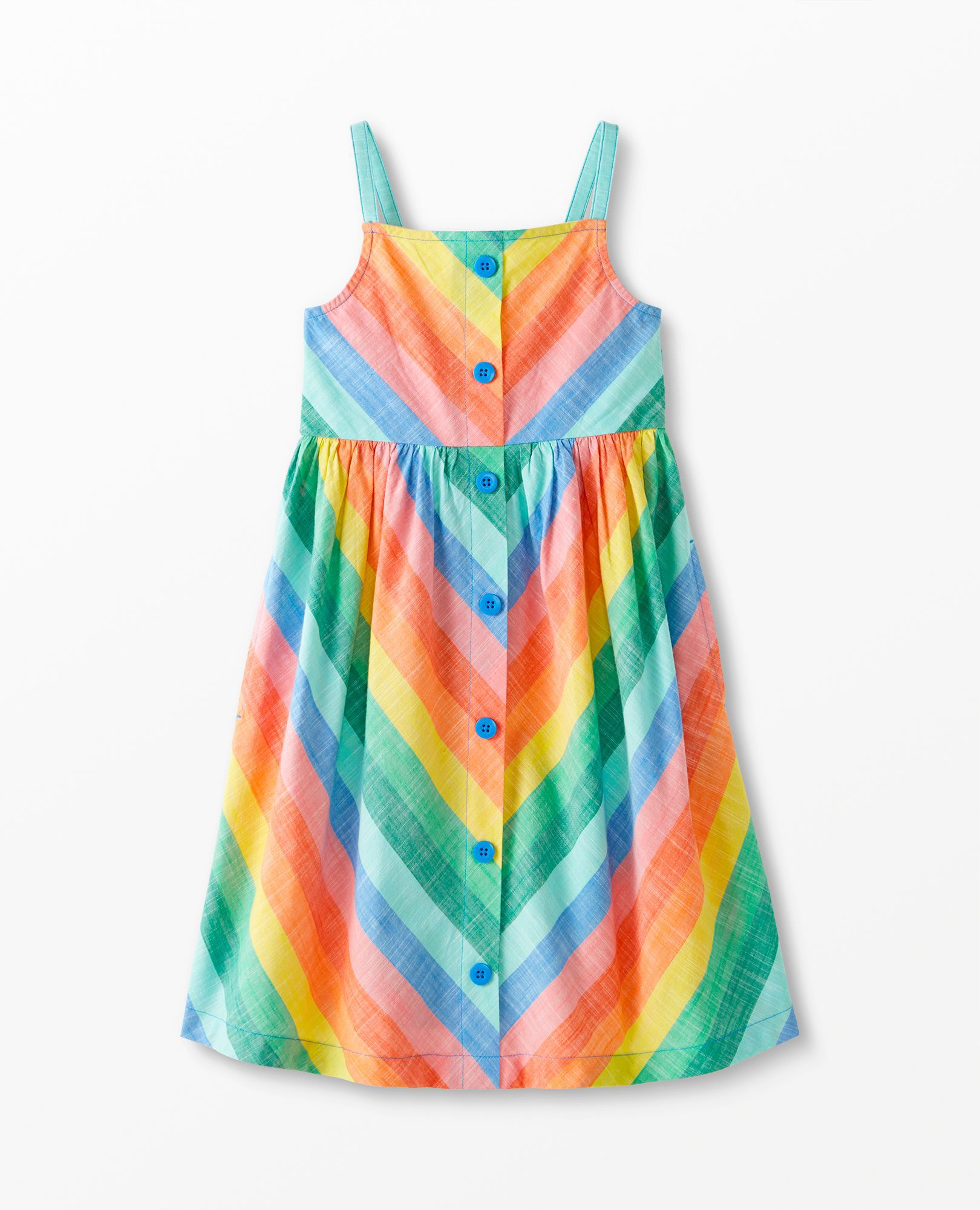 Striped Poplin Midi Dress