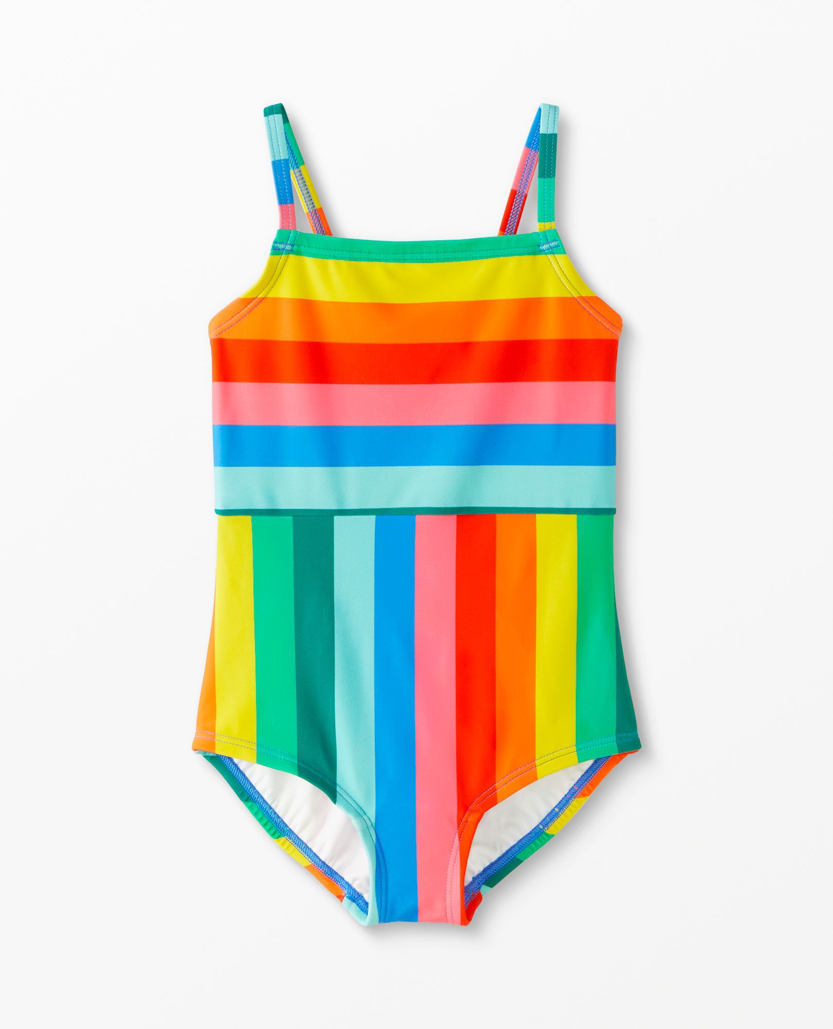 Rainbow Stripe One Piece Swimsuit