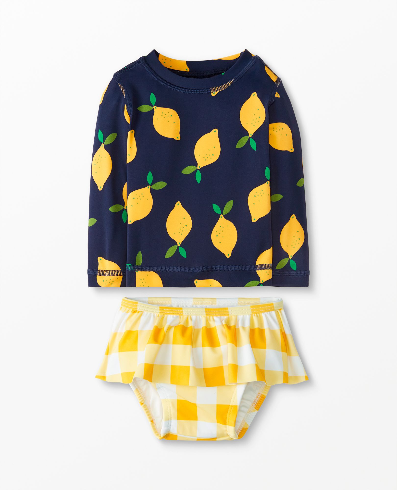 Baby Rash Guard & Skirted Bikini Bottom Set