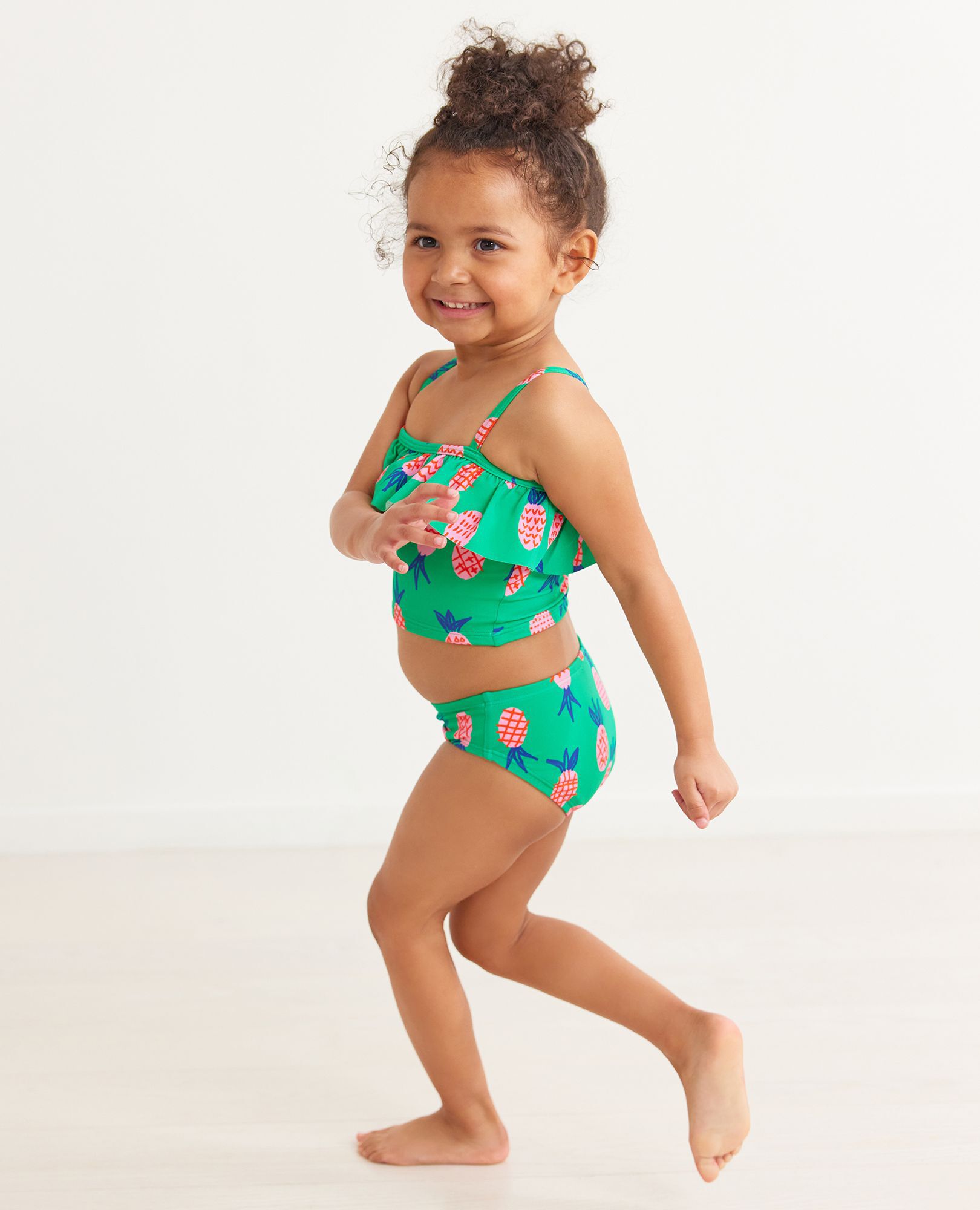 Print Ruffle Two Piece Swimsuit