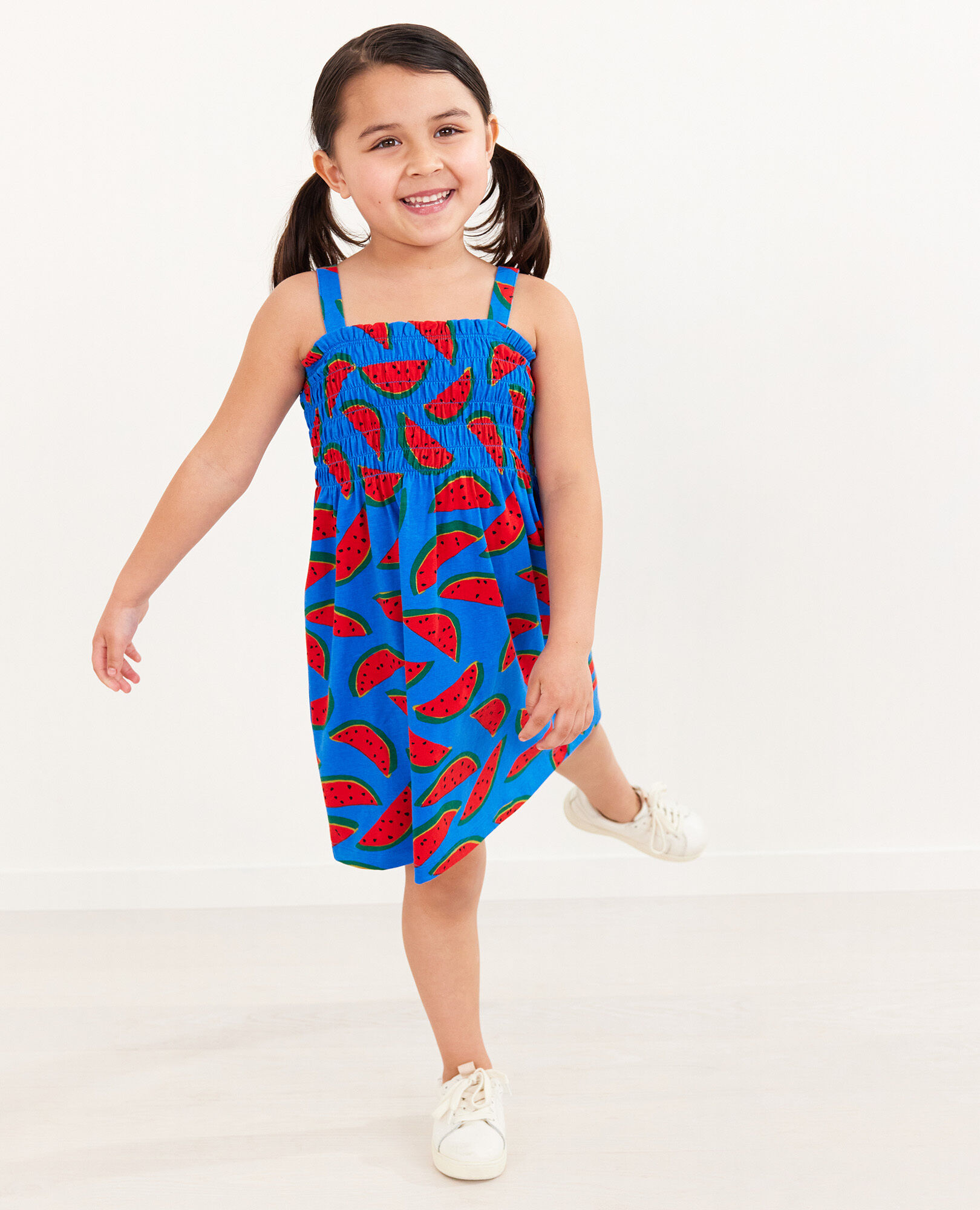 Print Smocked Dress