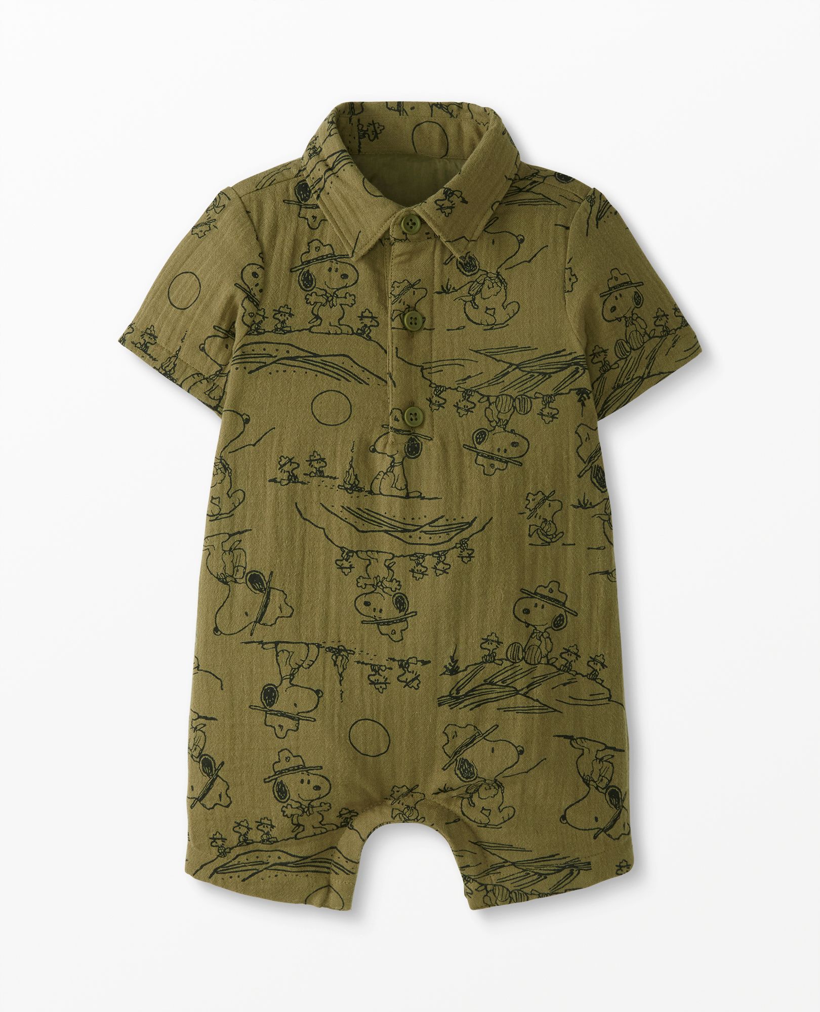 Baby Peanuts Camp Muslin Romper