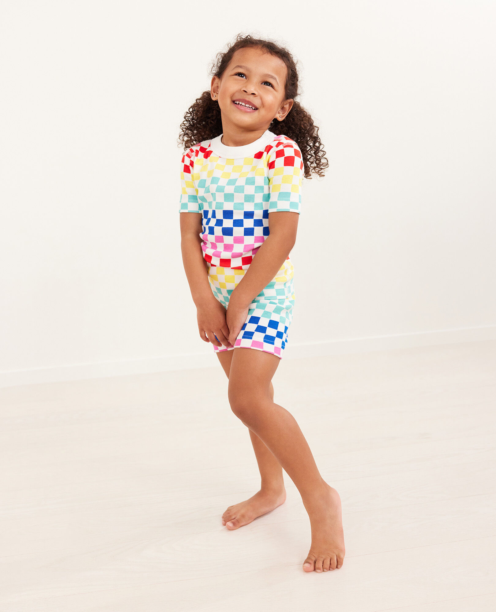 Rainbow Short John Pajama Set
