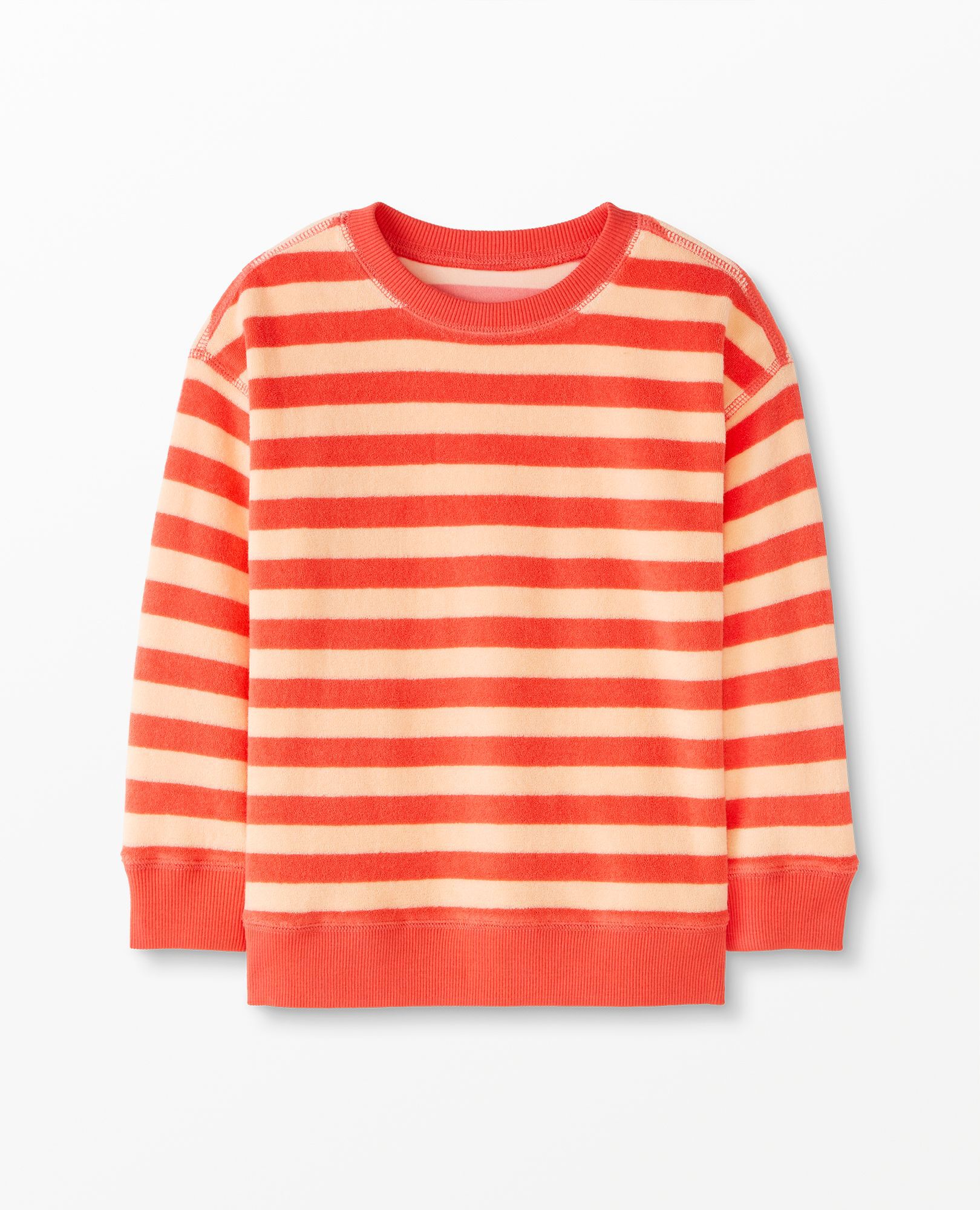 Striped Loop Terry Crewneck