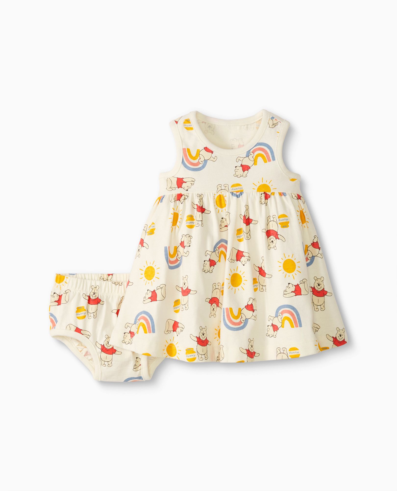 Baby Winnie The Pooh Dress & Bloomer Set