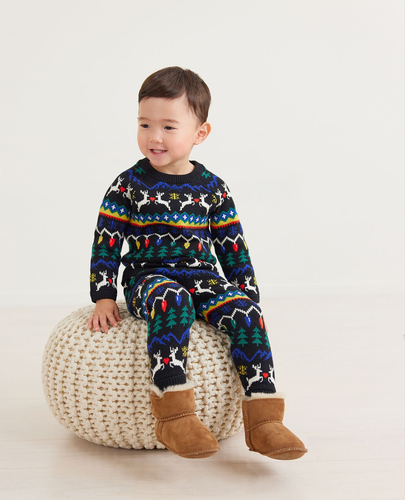Baby Holiday Sweater Knit Top & Legging Set