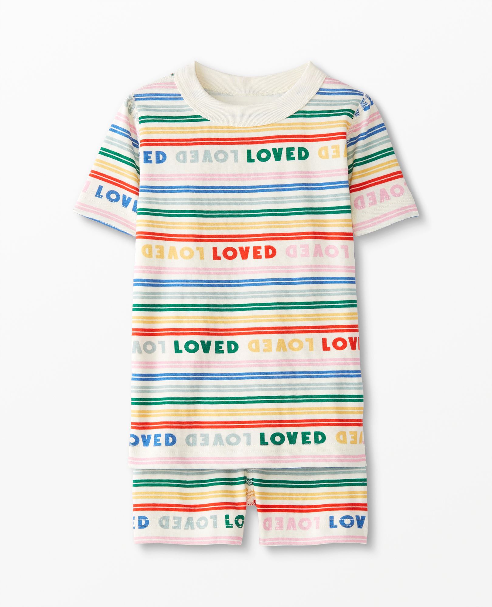Rainbow Short John Pajama Set