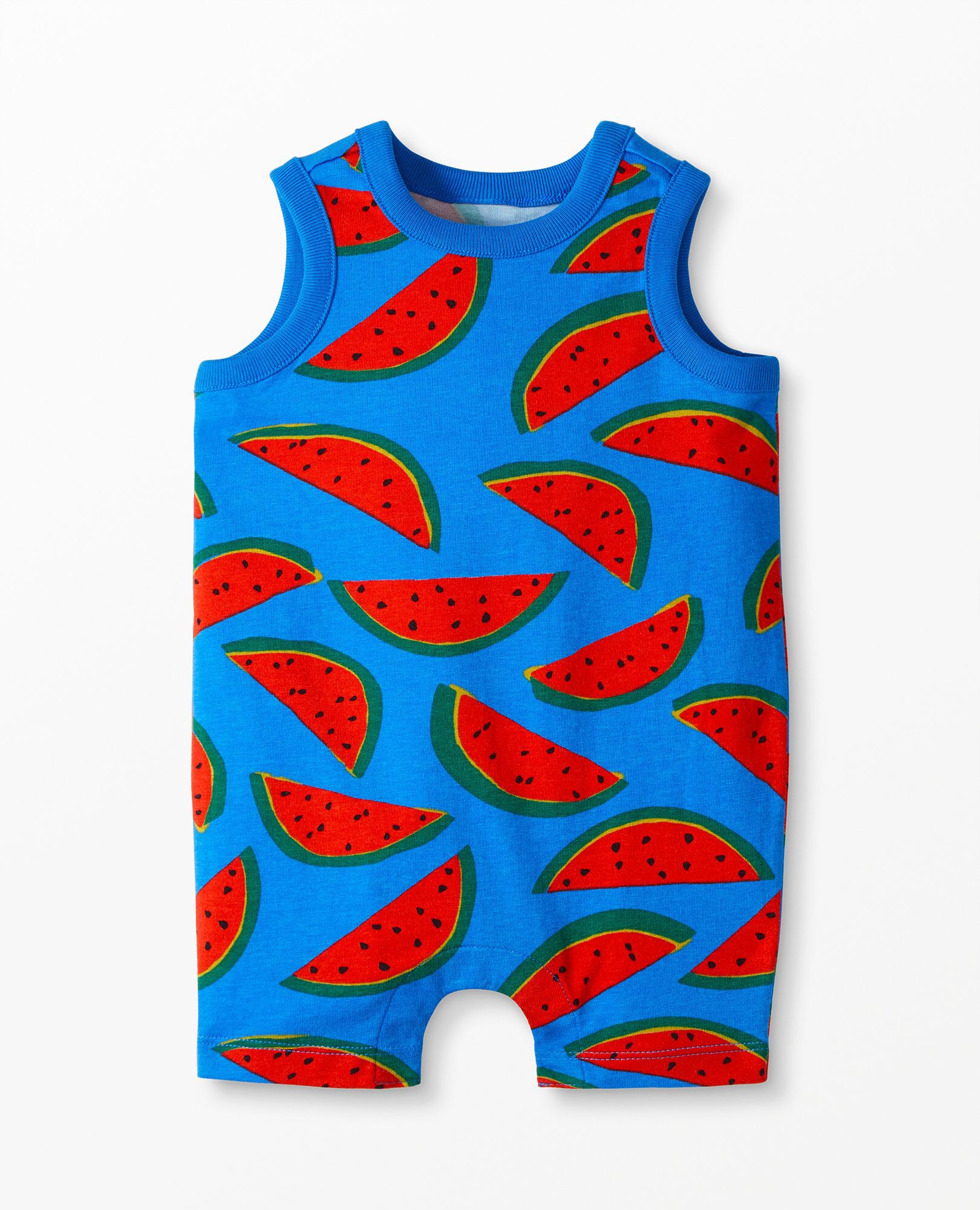 Baby 4th of July Tank Romper In Organic Cotton