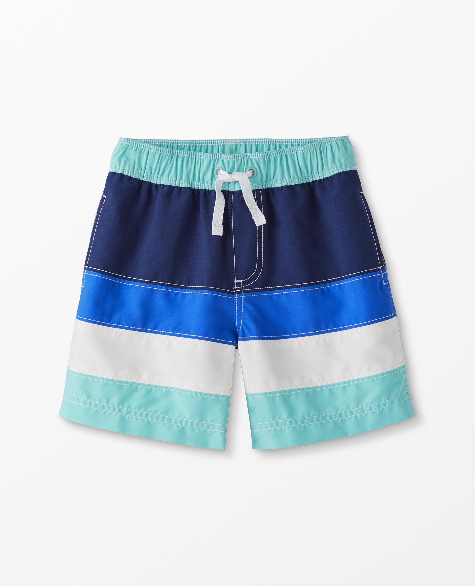 Recycled Colorblock Swim Trunks