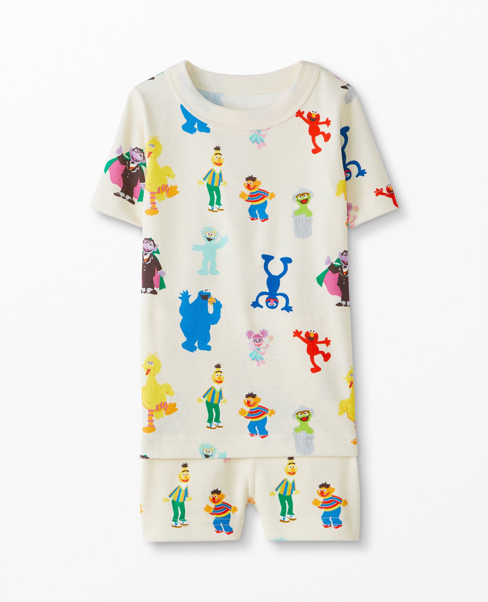 Sesame Street Short John Pajama Set