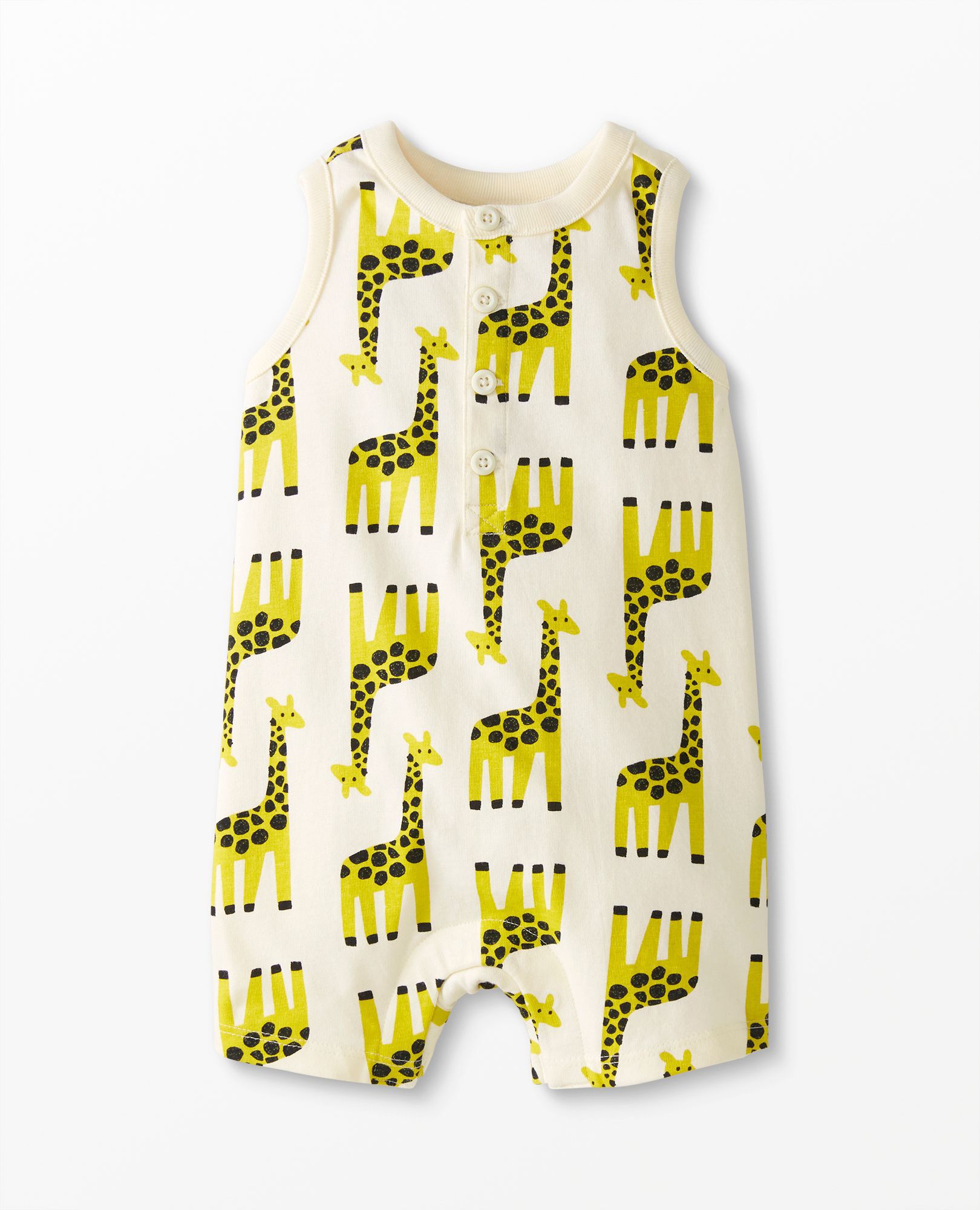 Baby Print Sleeveless Shortie Romper