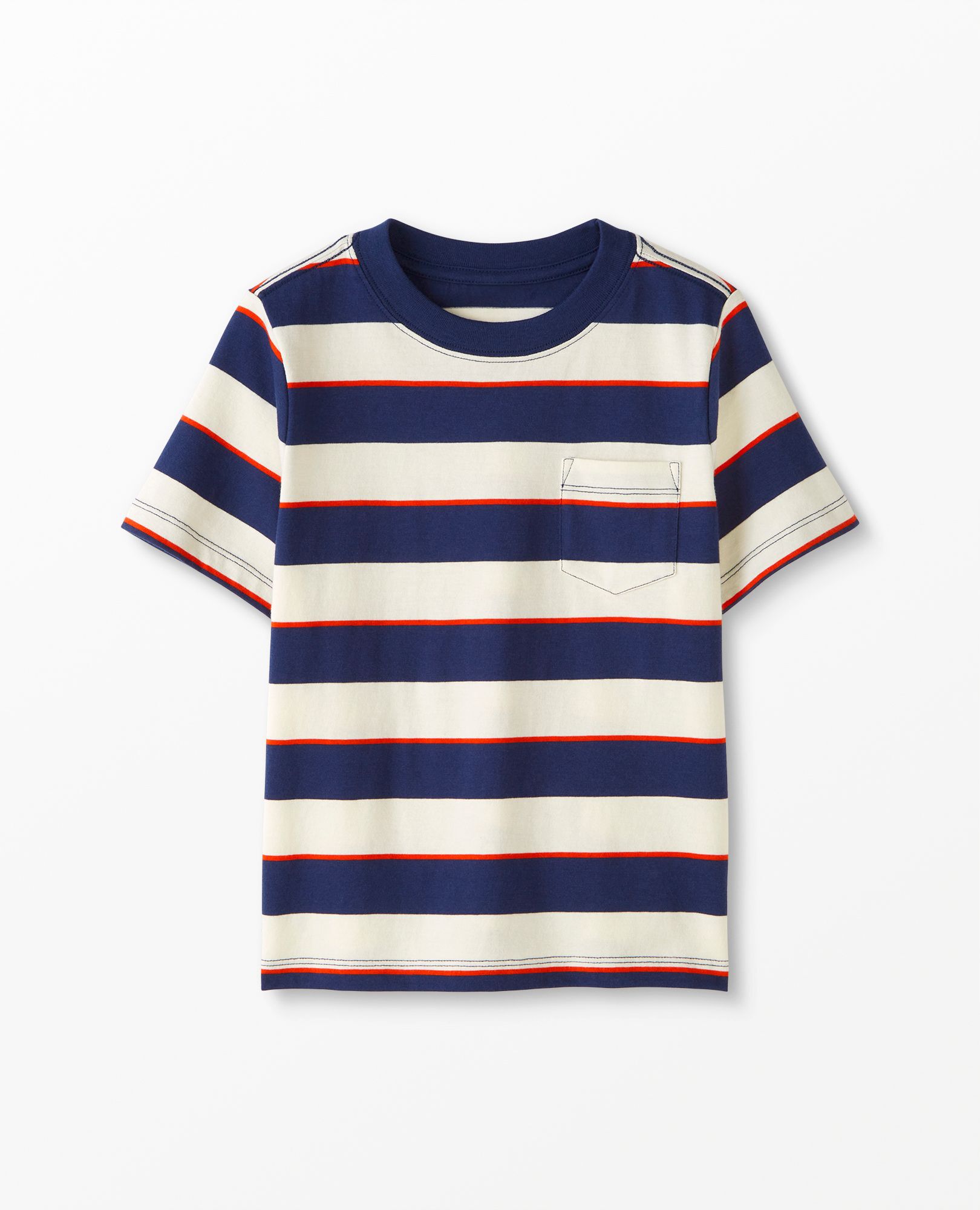 Bright Basics Striped Pocket Tee