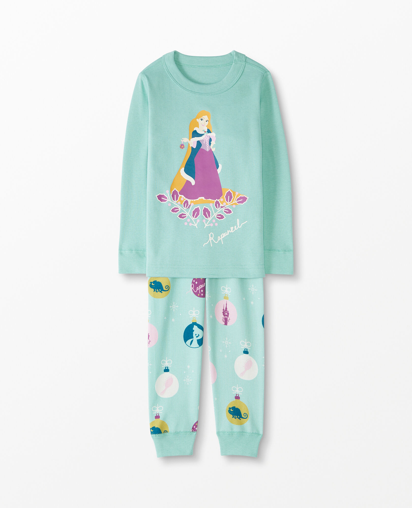 Disney Princess Holiday Long John Pajama Set