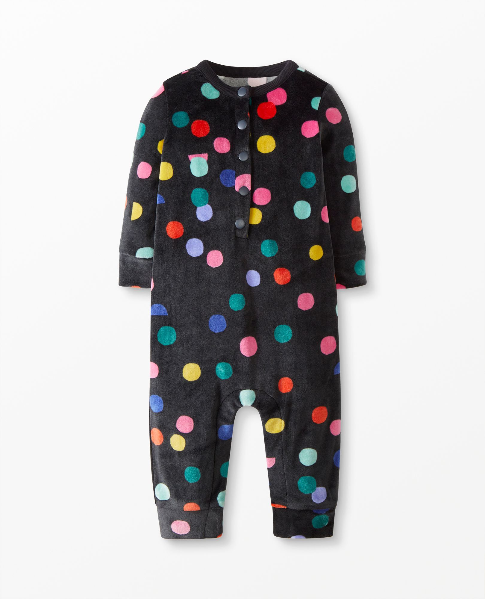 Baby Velour Print Holiday One Piece