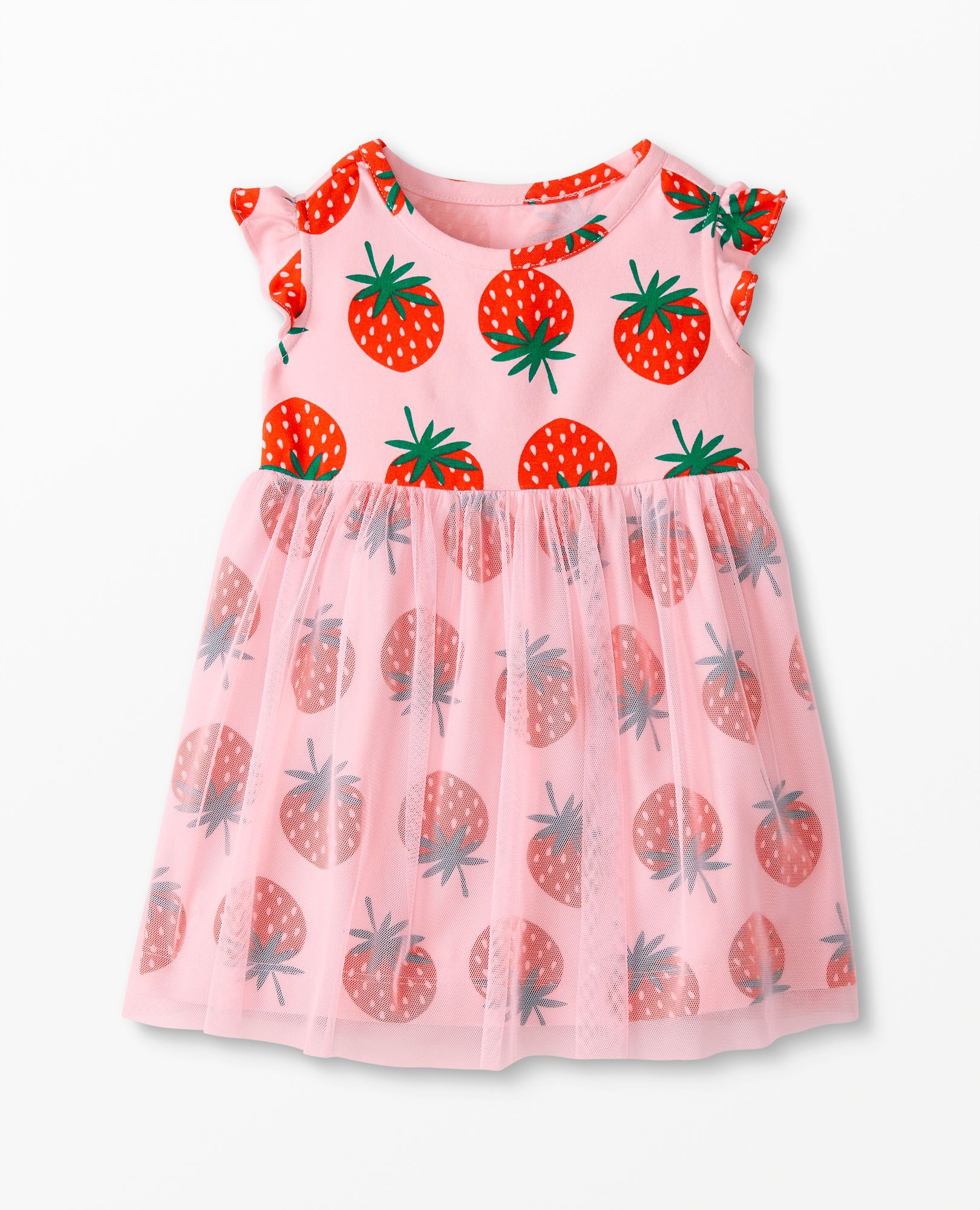 Baby Flutter Sleeve Tulle Dress