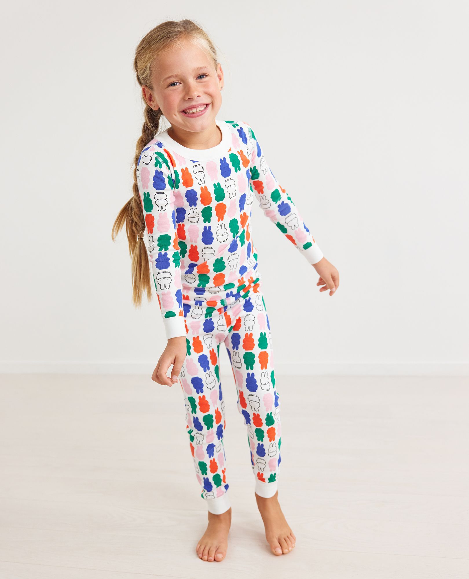 Miffy Print Long John Pajama Set