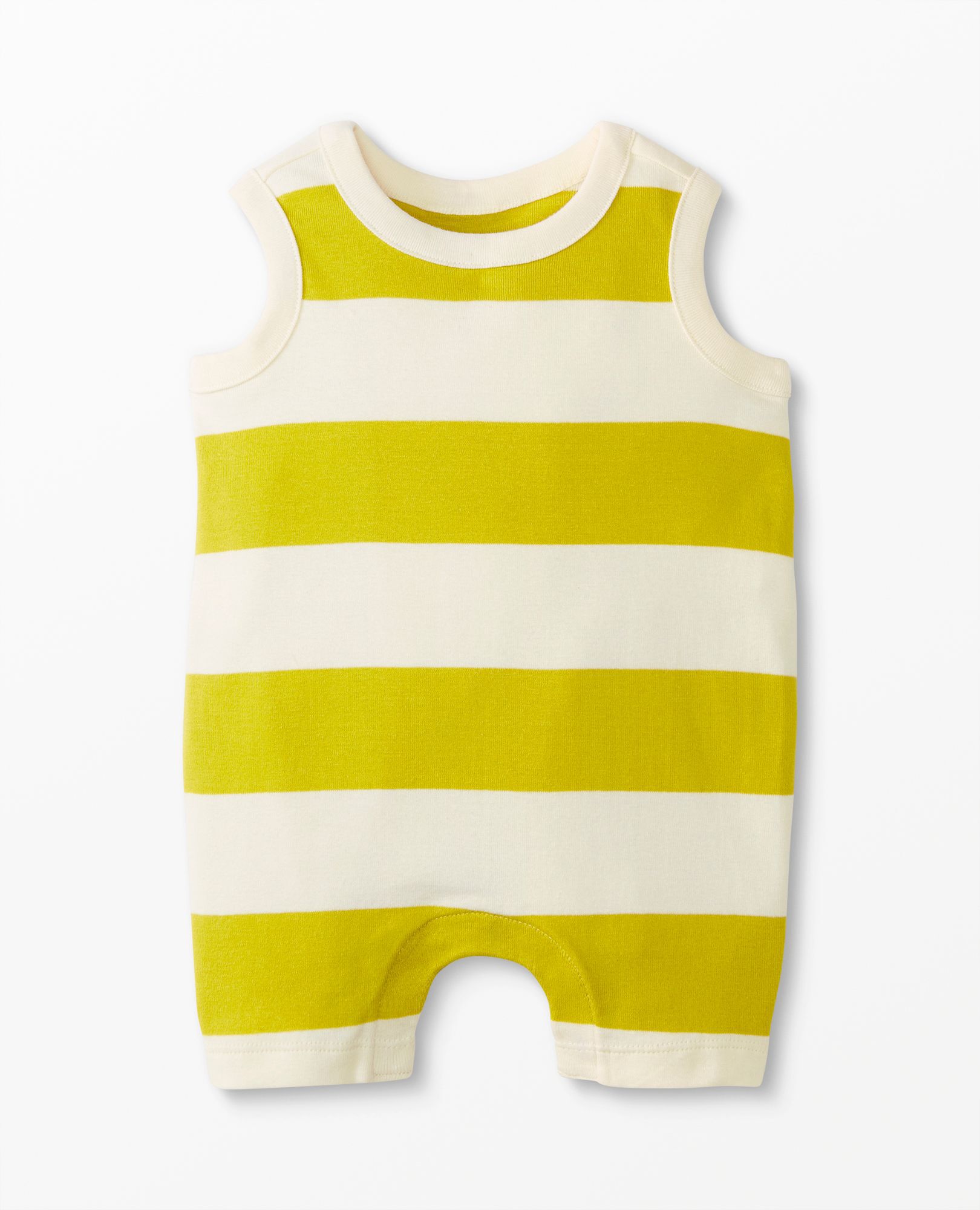Baby Striped Tank Romper In Organic Cotton